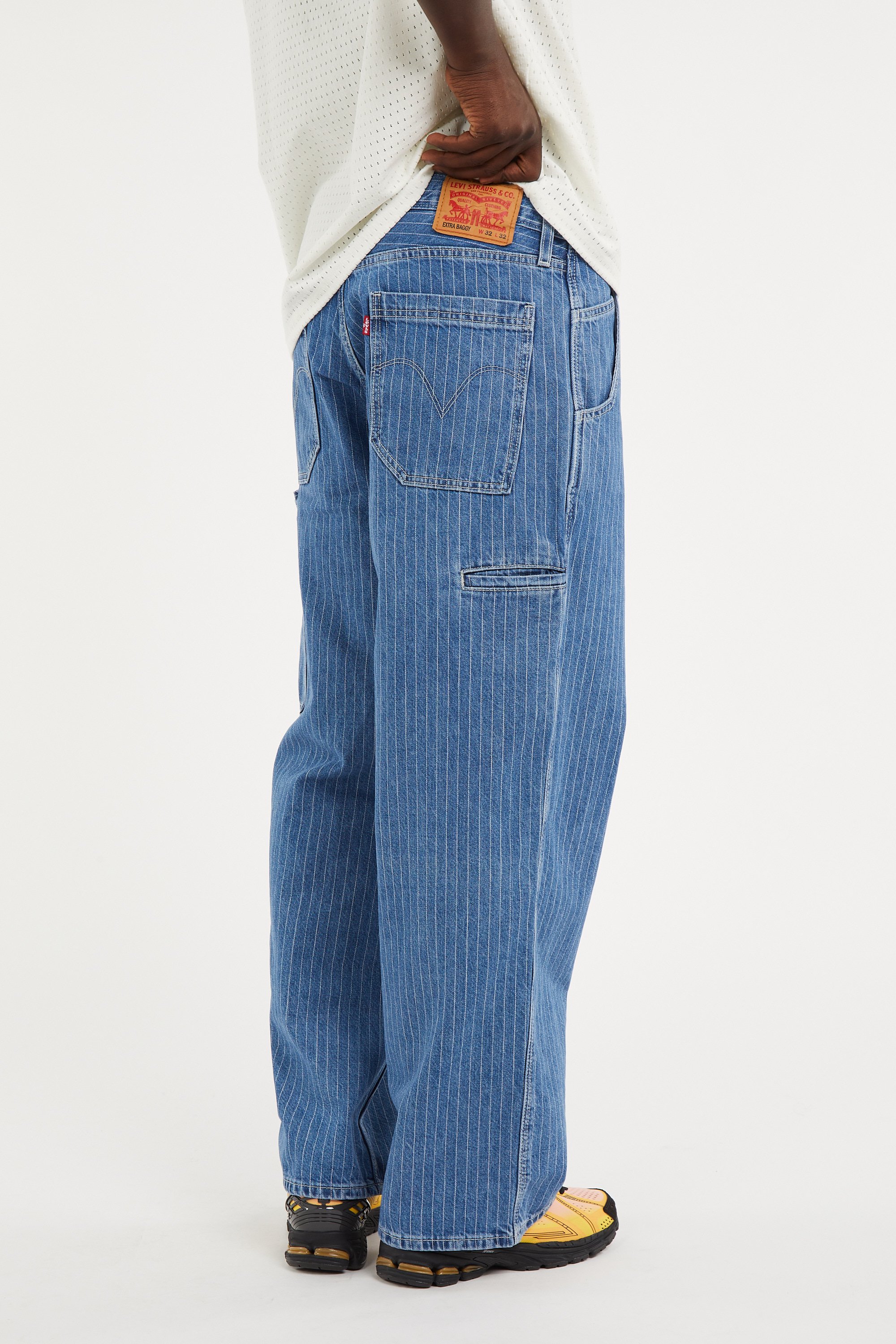 Wide-leg Striped Cotton Jeans | Blue LEVI'S Men