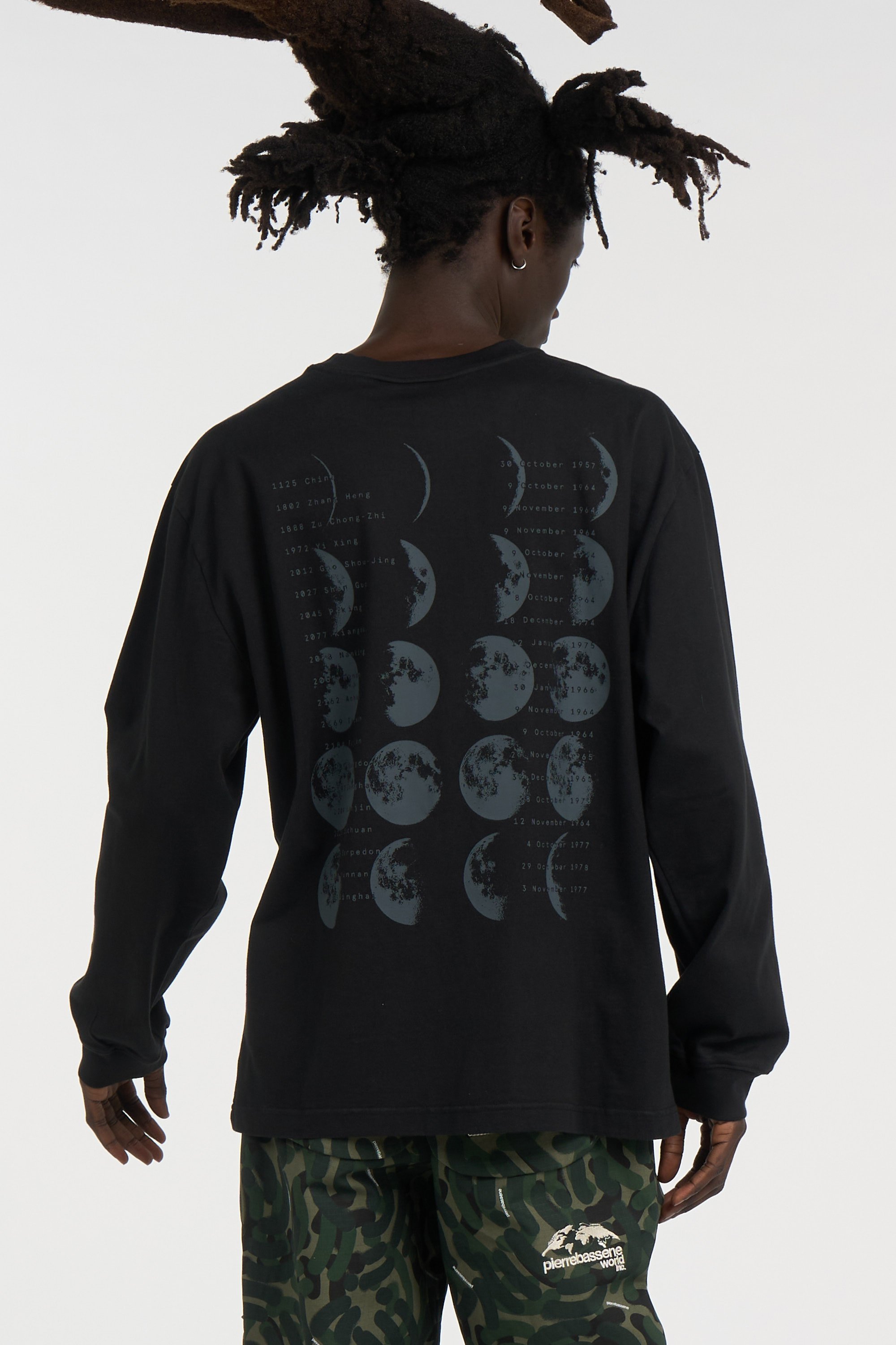 Regular-fit round-neck cotton T-shirt | Black PURPLE MOUNTAIN OBSERVATORY Men