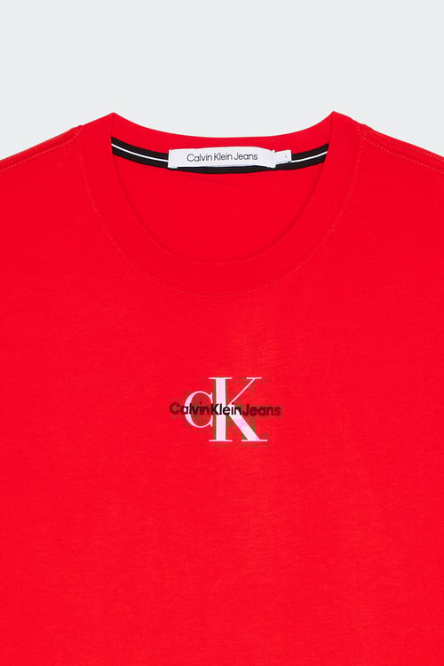 T shirt calvin klein rouge best sale