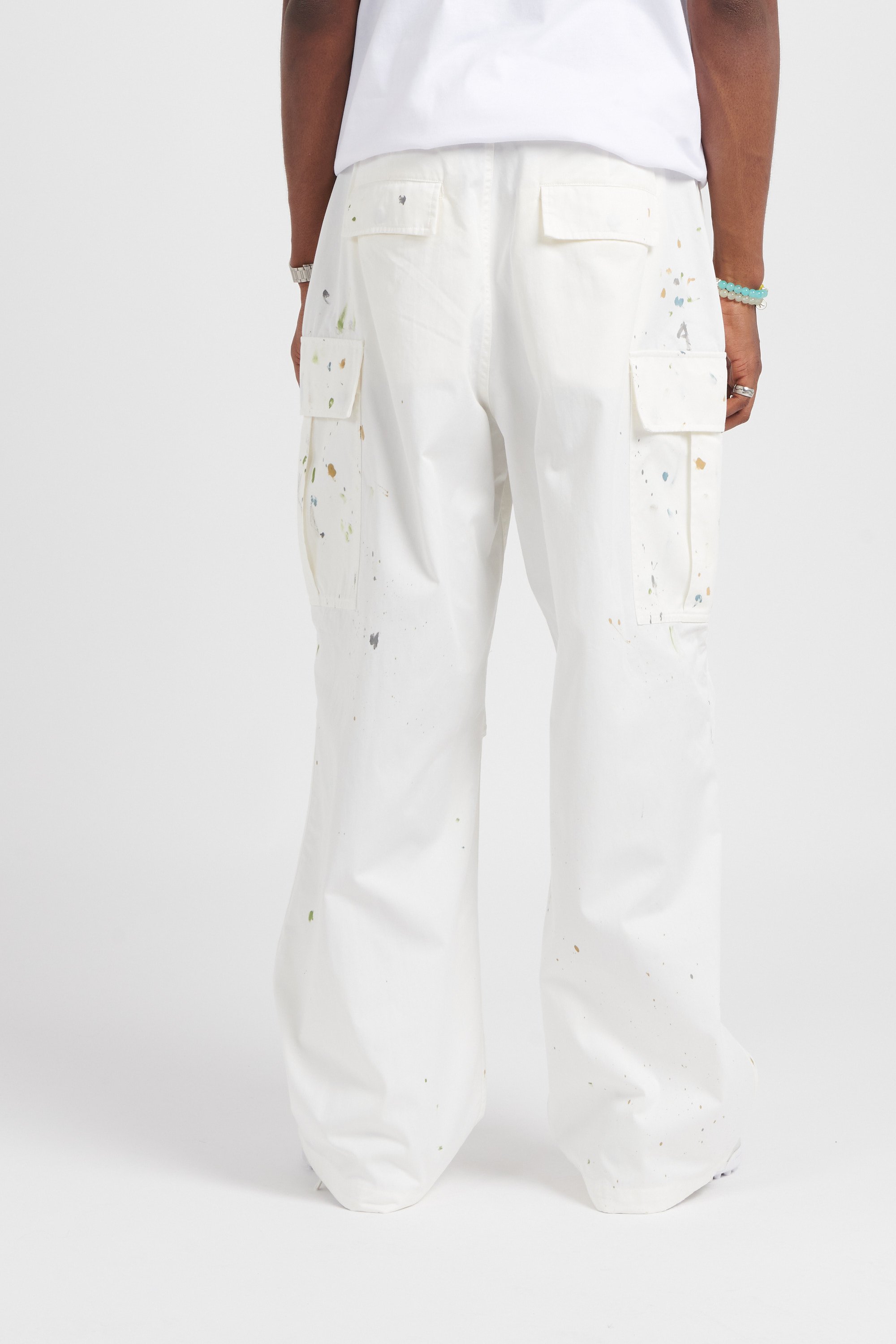Cargo pants | White by LOST MANAGEMENT CITIES Cargo pants White