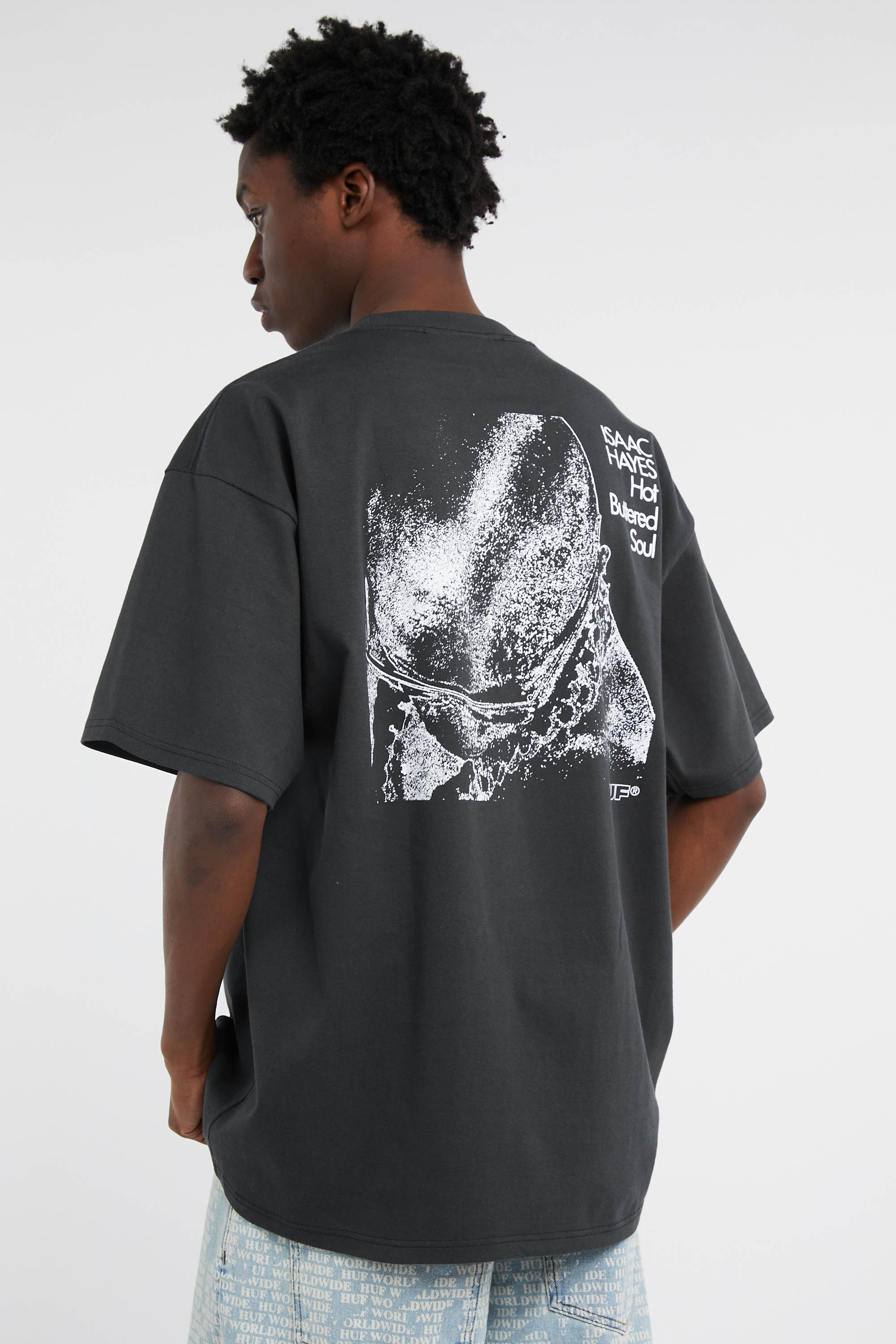 Regular-fit round-neck cotton T-shirt Black