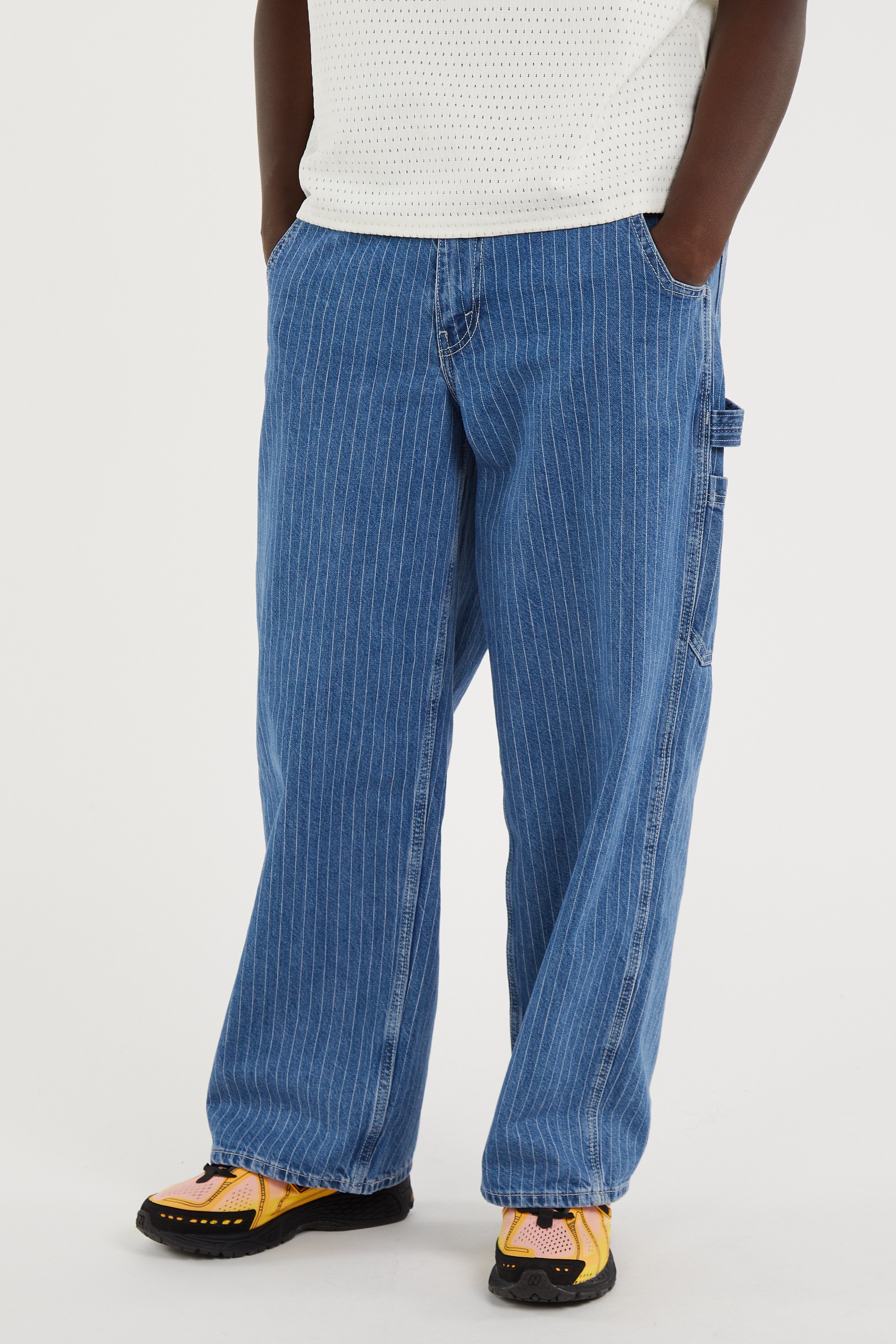 Wide-leg Striped Cotton Jeans | Blue LEVI'S Men