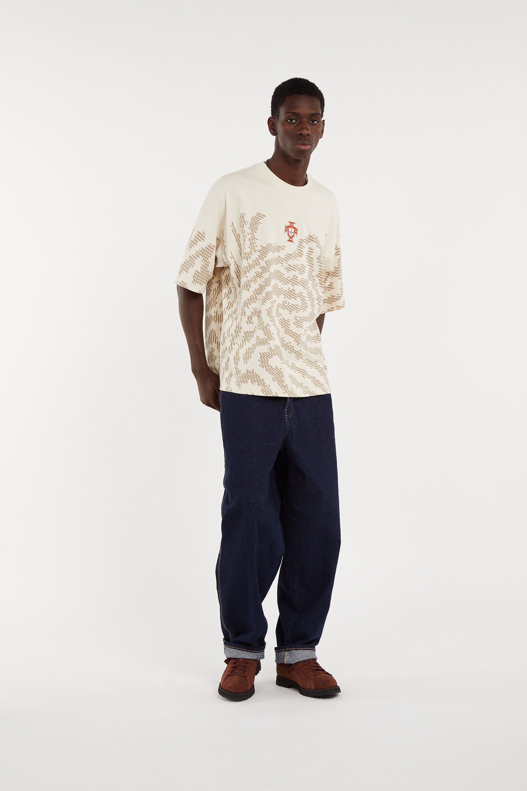 Regular-fit round-neck cotton T-shirt | Beige PUMA Men