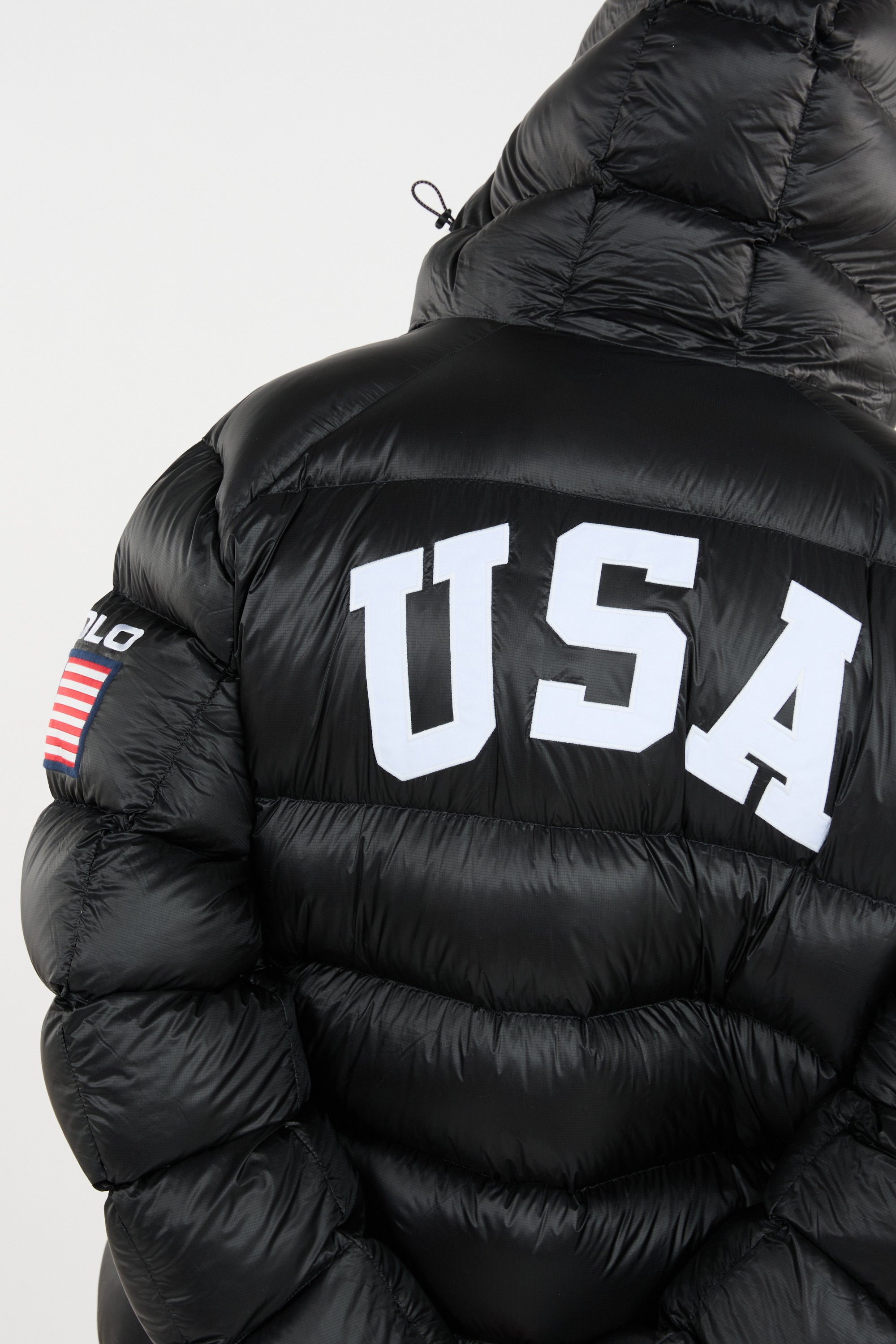 Lightweight quilted padded jacket with high neck Black