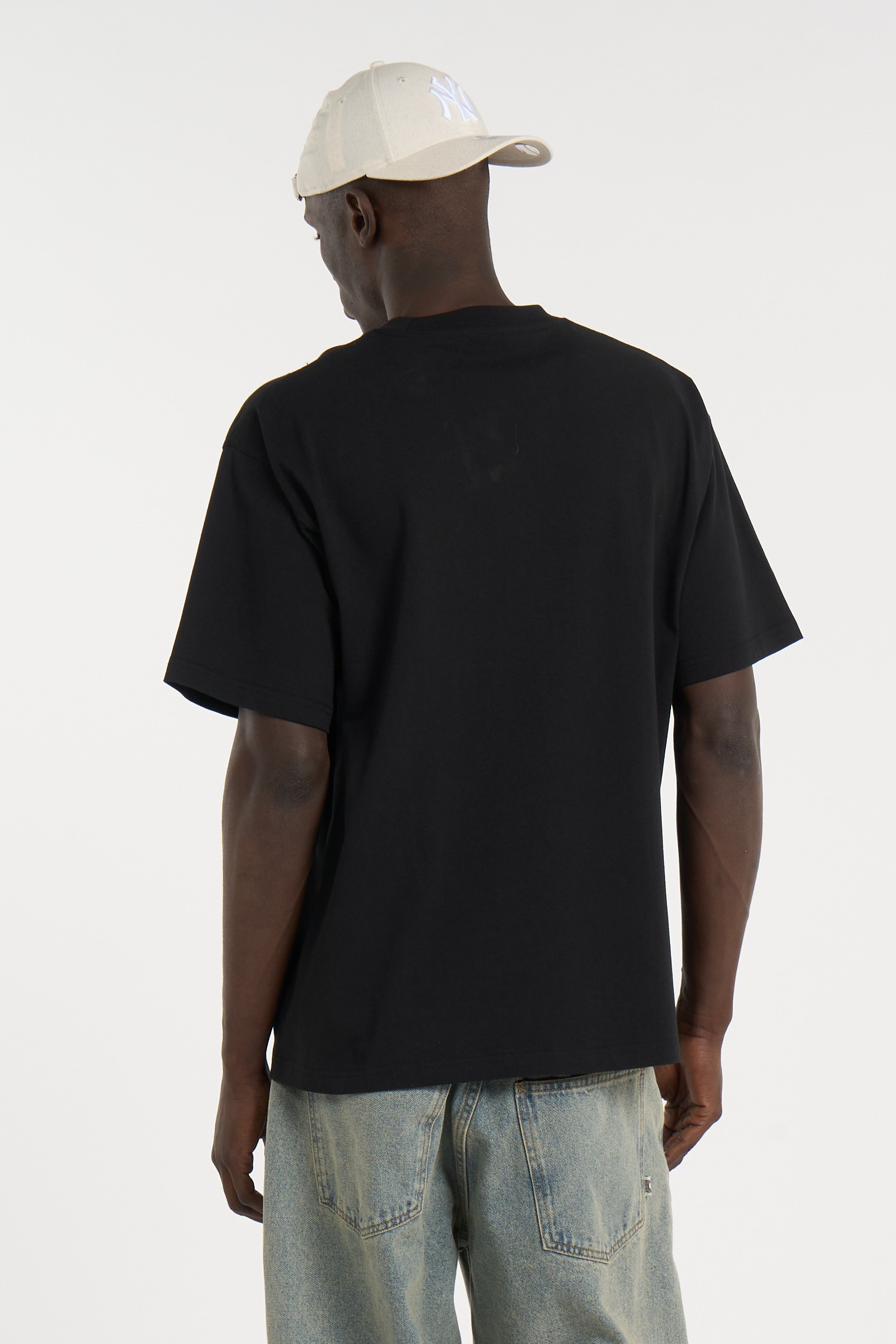 Regular-fit round-neck cotton T-shirt | Black HUF Men