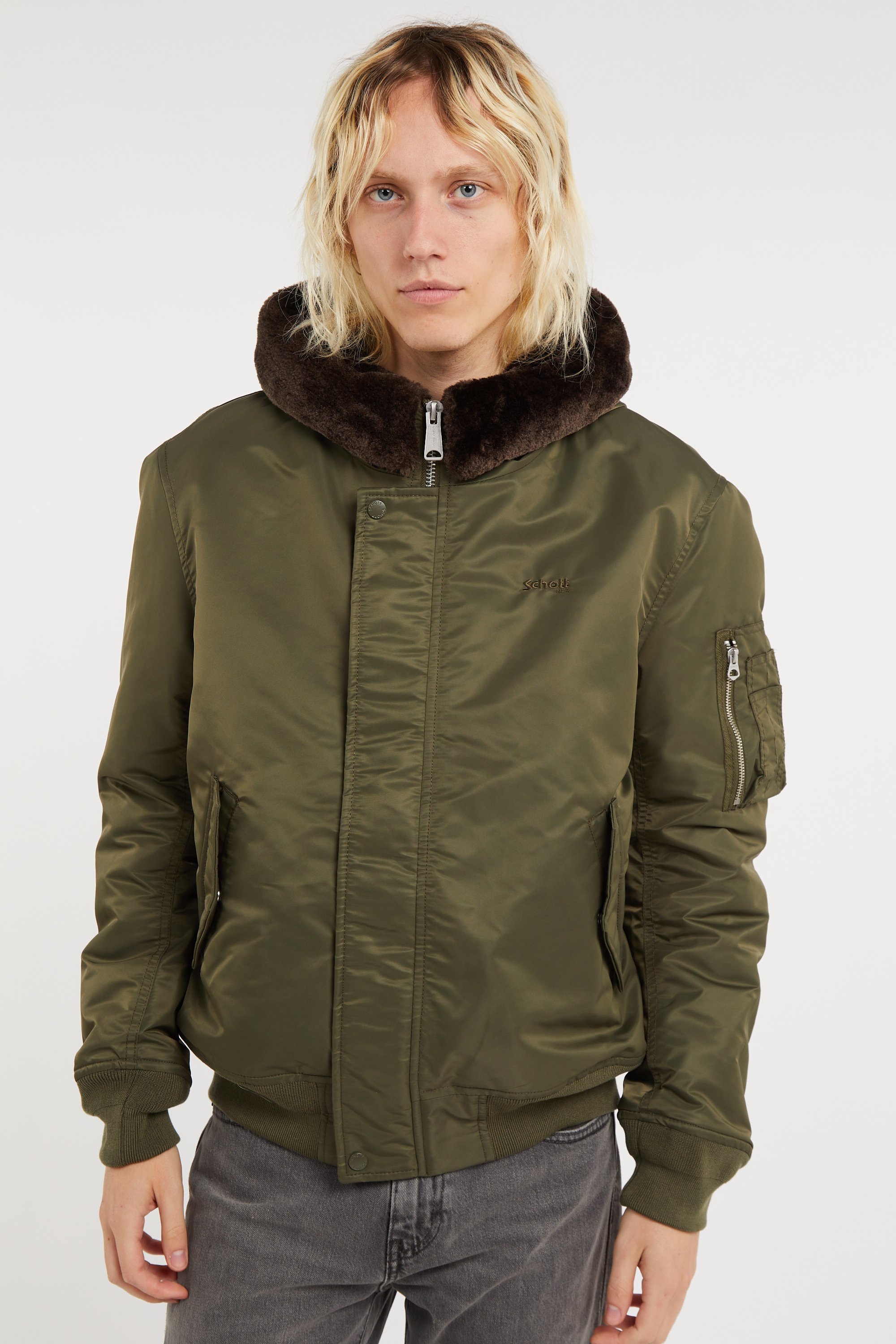 Bomber jacket SCHOTT Green
