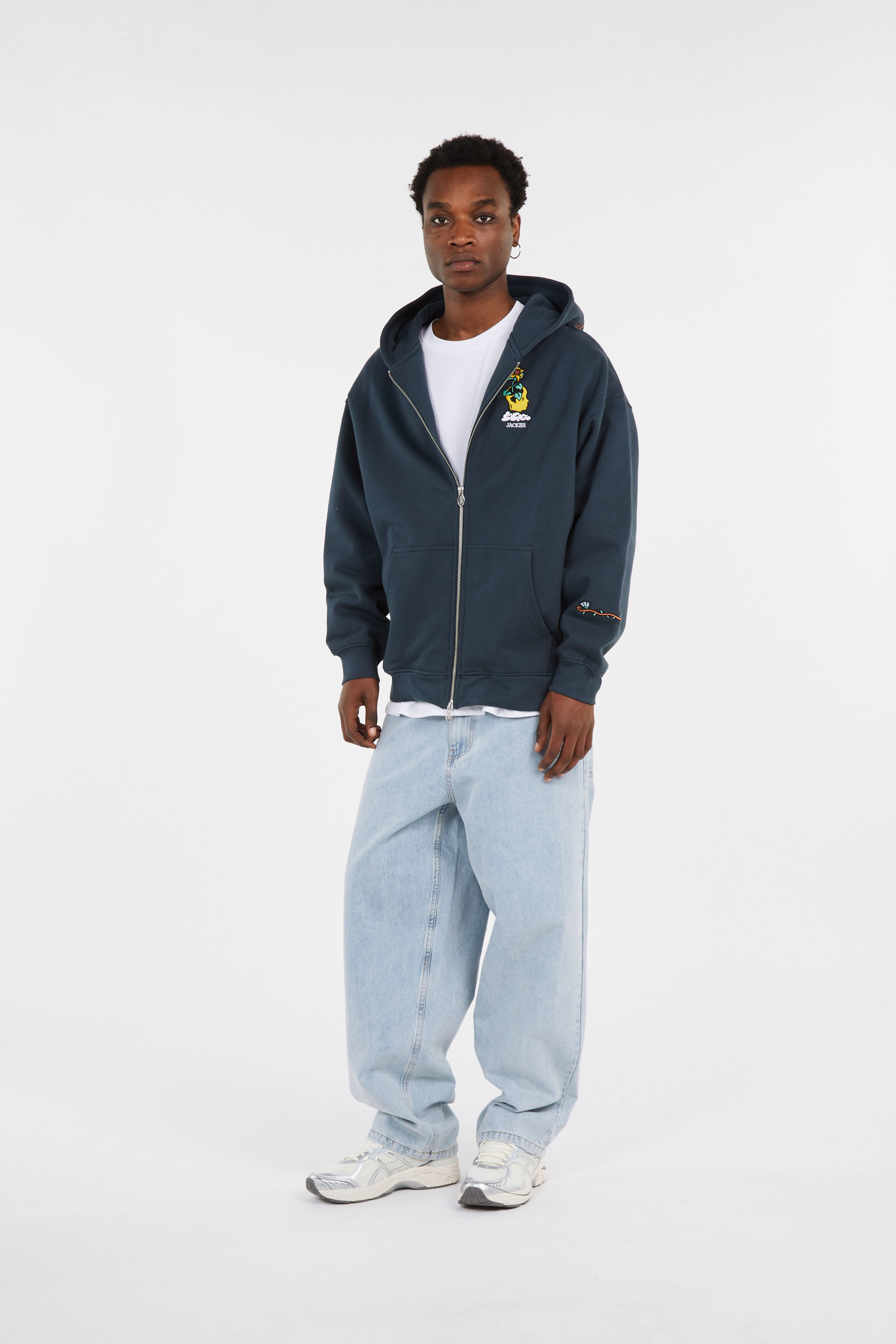 Zippered hoodie Blue