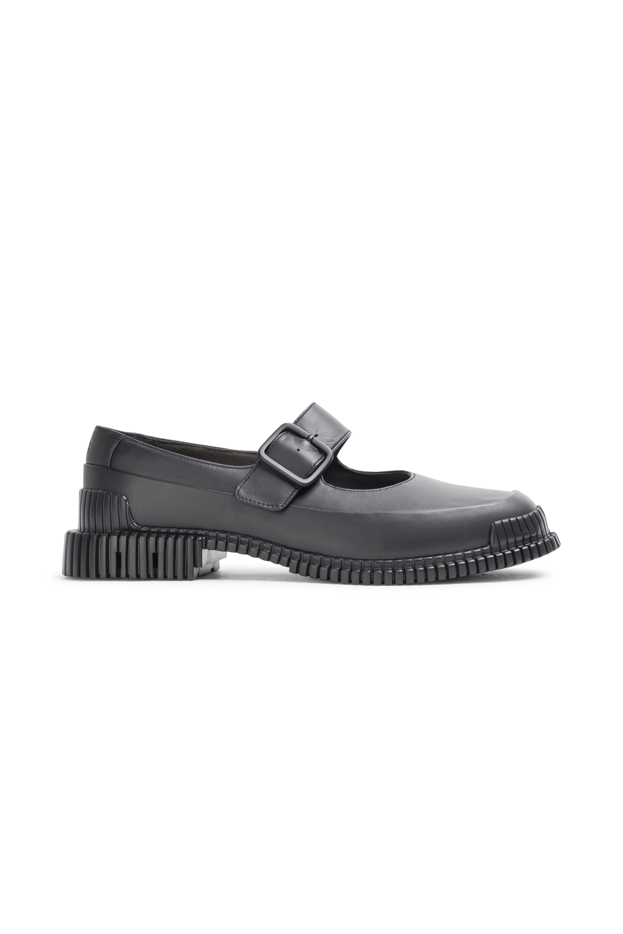 Flat furry sheepskin sandals Black