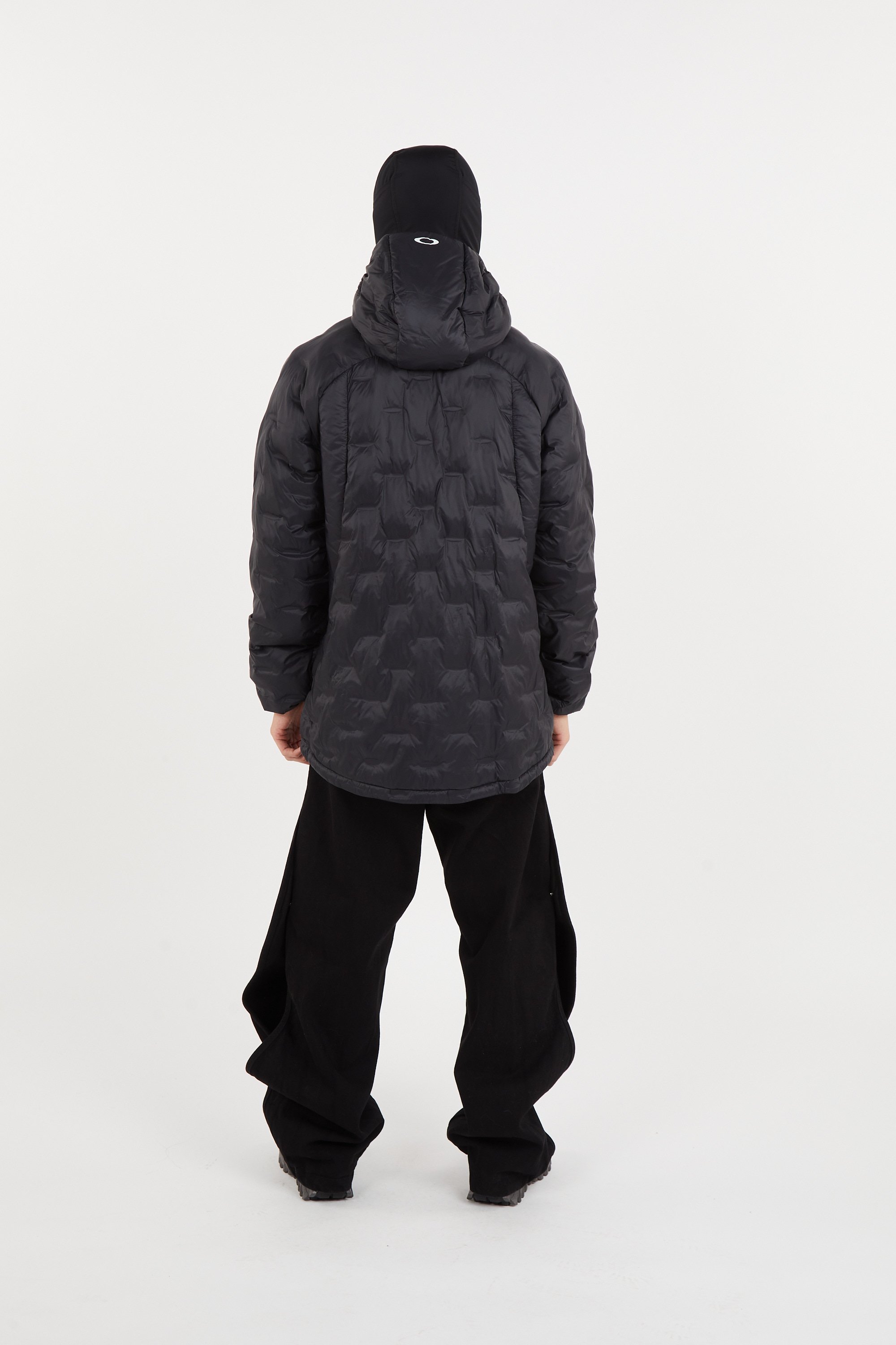 Lightweight quilted padded jacket with high neck Black