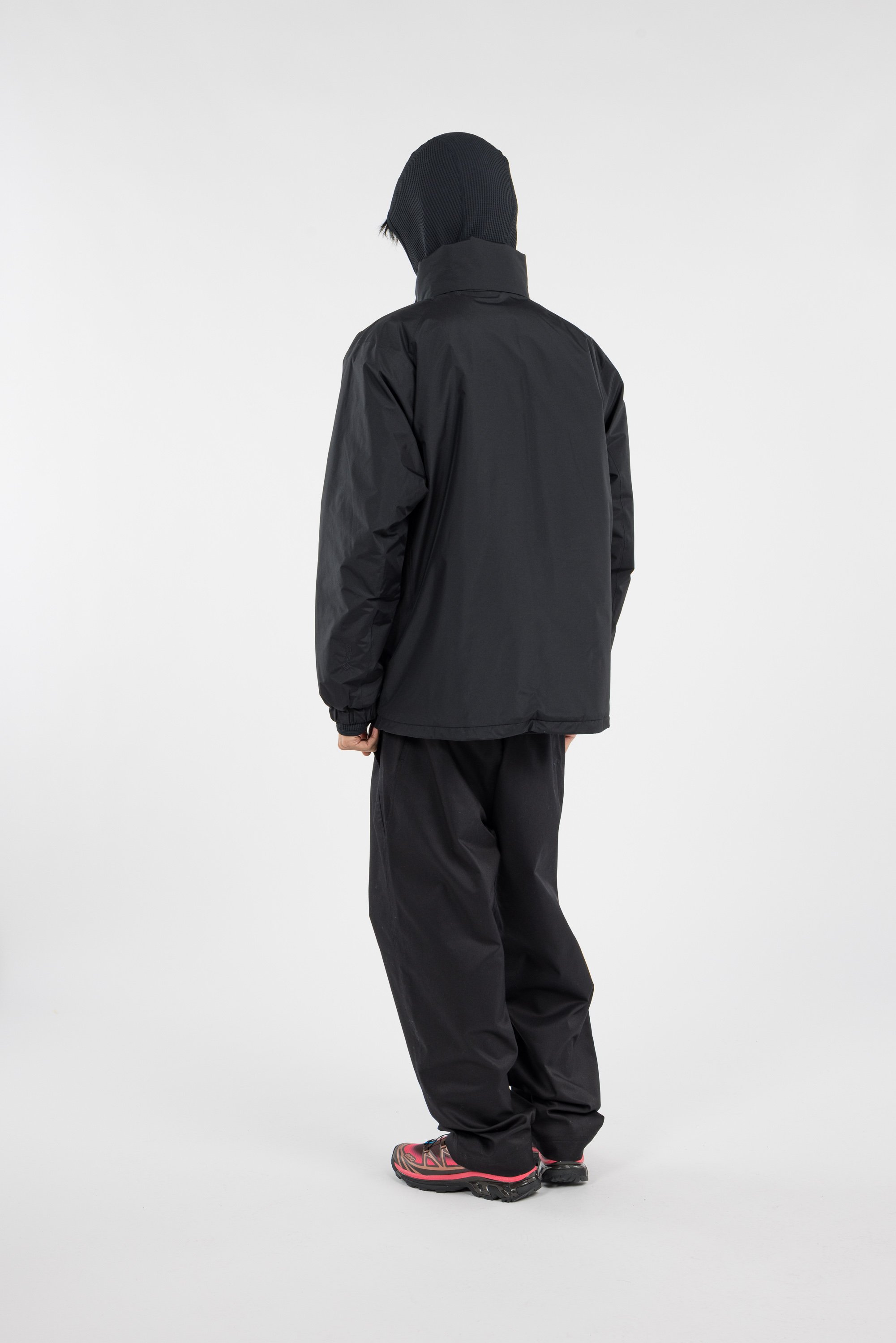 Lightweight quilted padded jacket with high neck Black