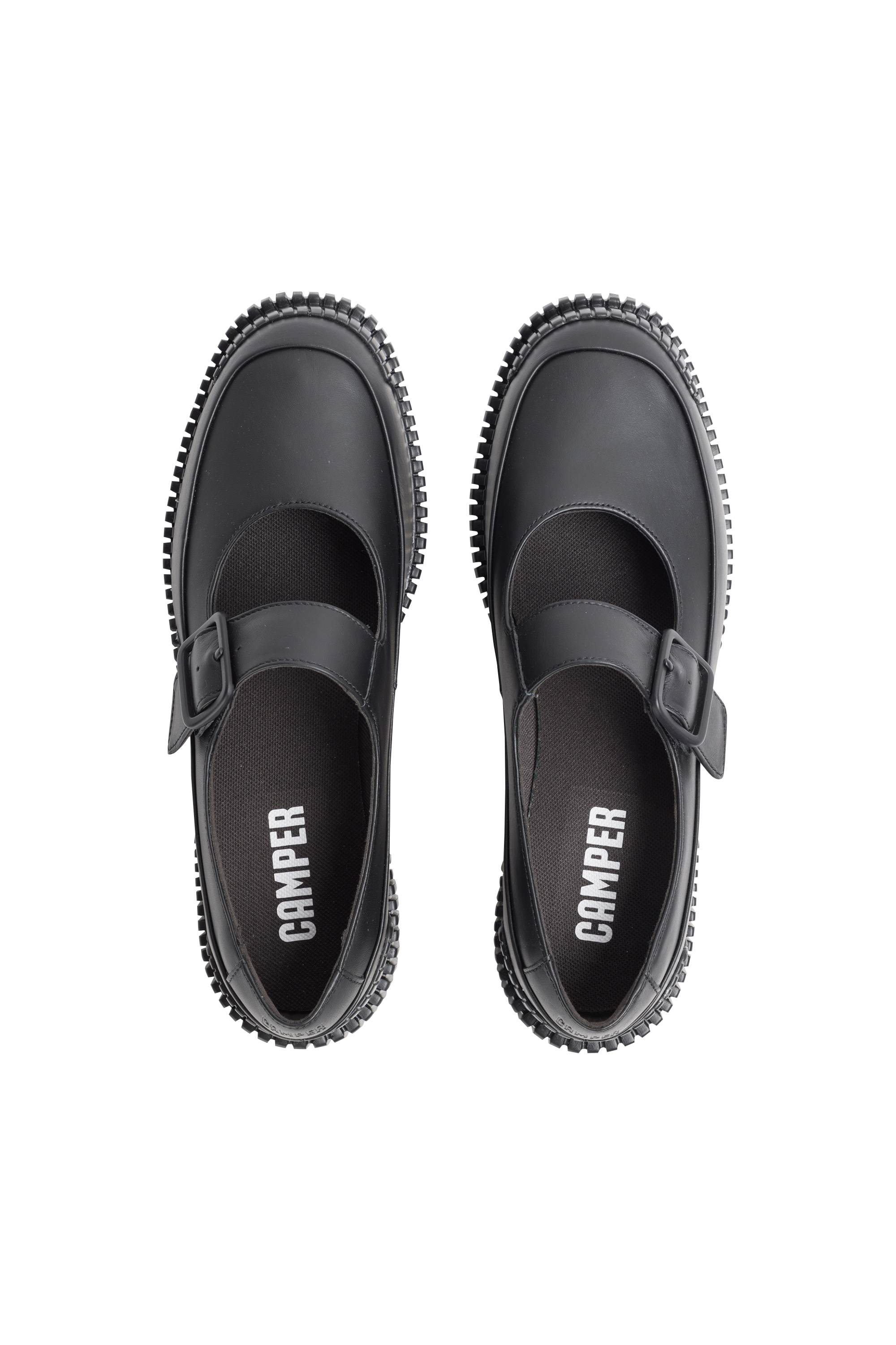 Flat furry sheepskin sandals Black