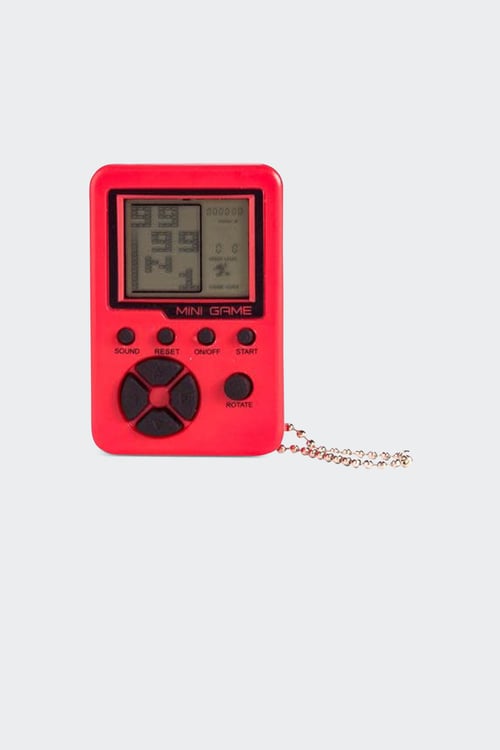 KIKKERLAND Porte-clés console jeu d'arcade Rouge