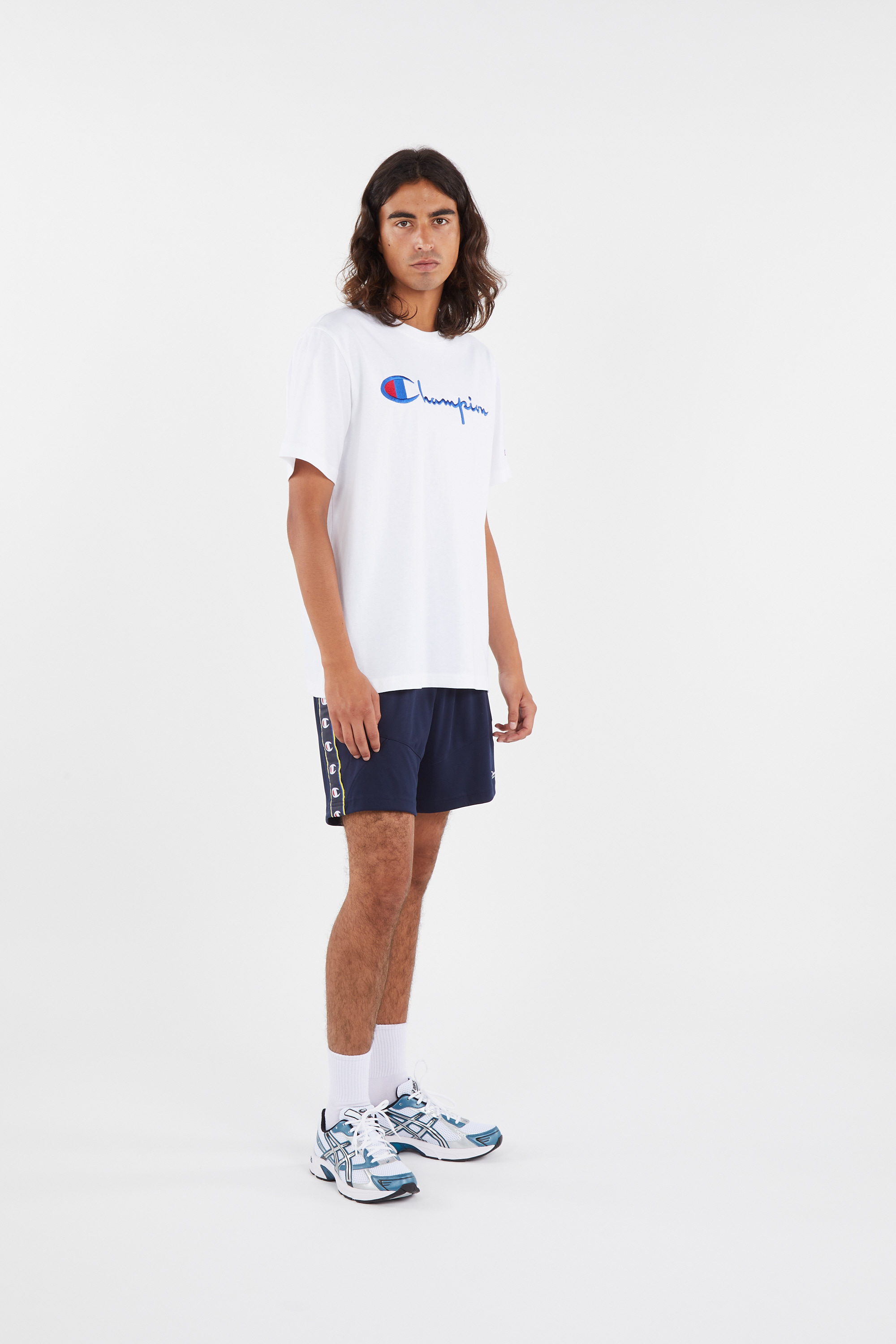 Regular-fit round-neck cotton T-shirt White