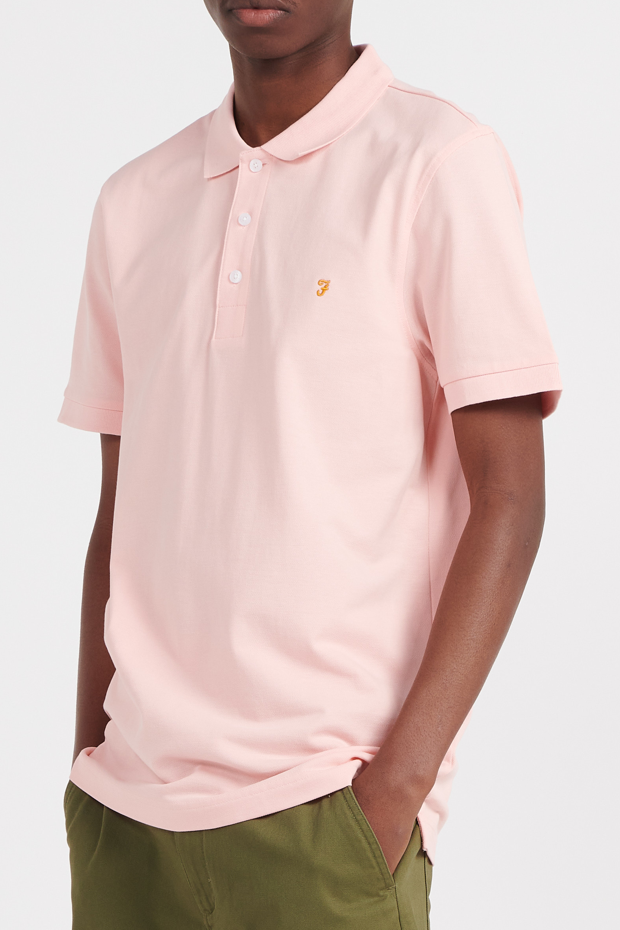 Polo à manches courtes en coton bio  | Rose FARAH Homme