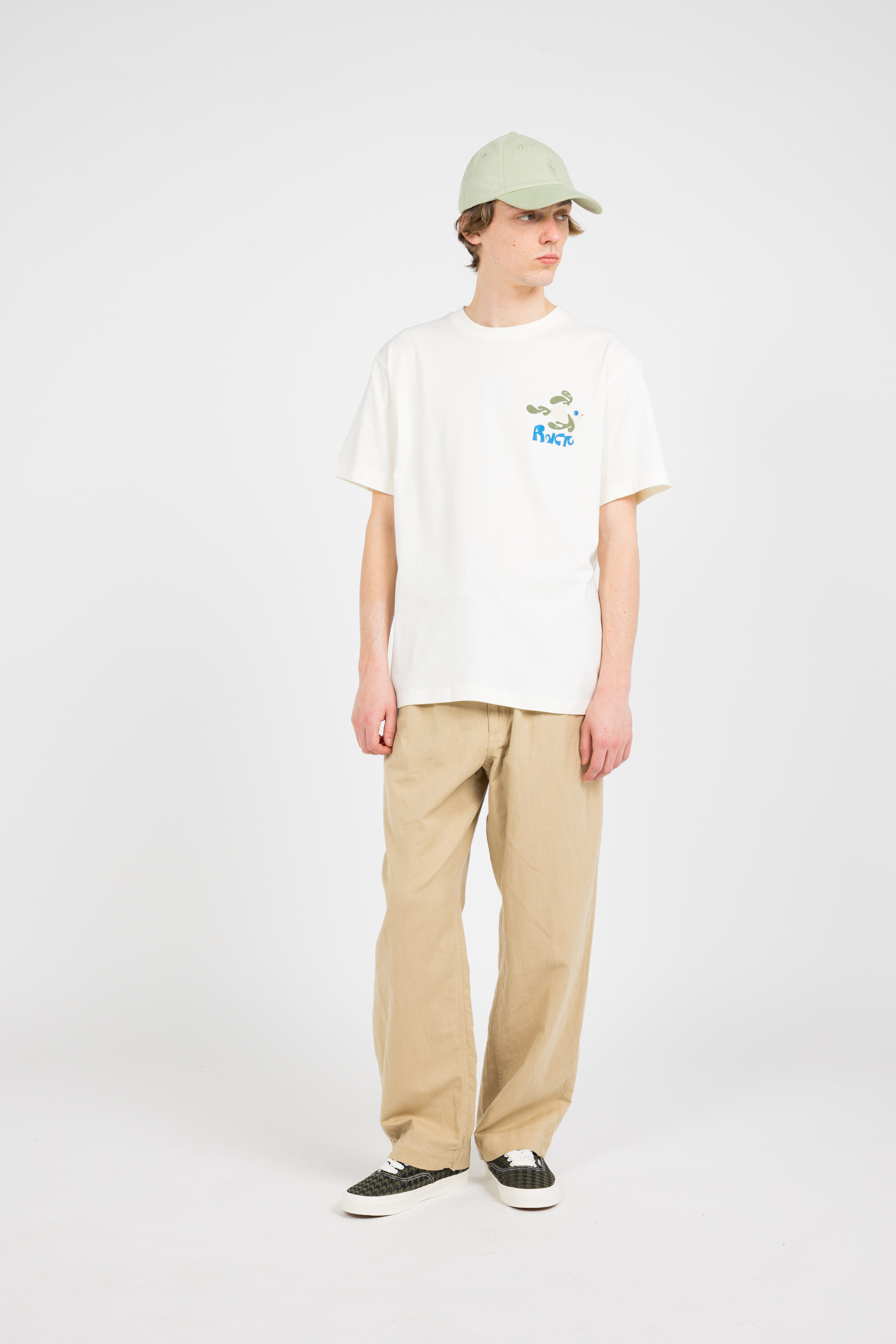 Regular-fit round-neck cotton T-shirt White