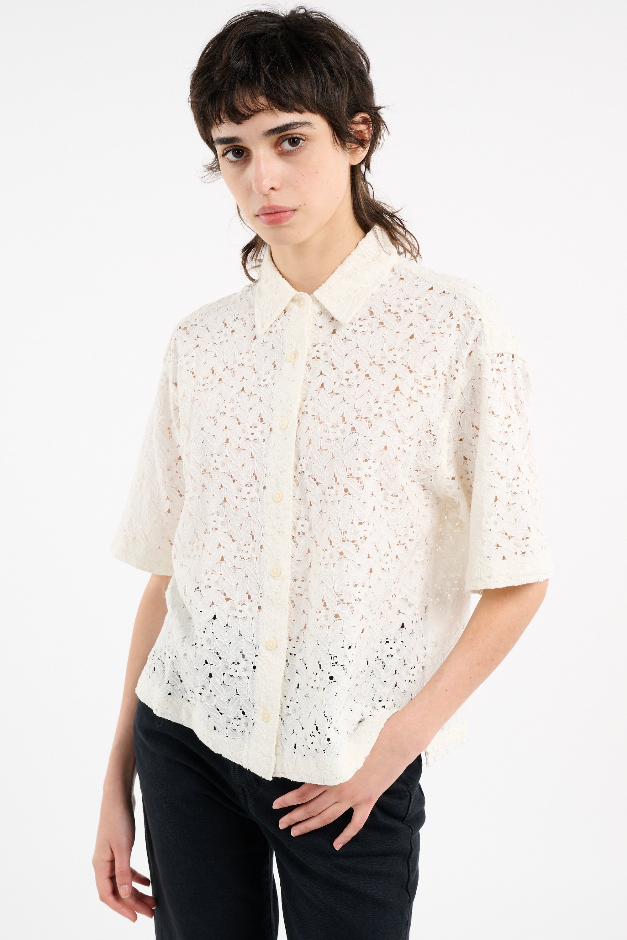 Cotton blend shirt | White LEVI'S Women