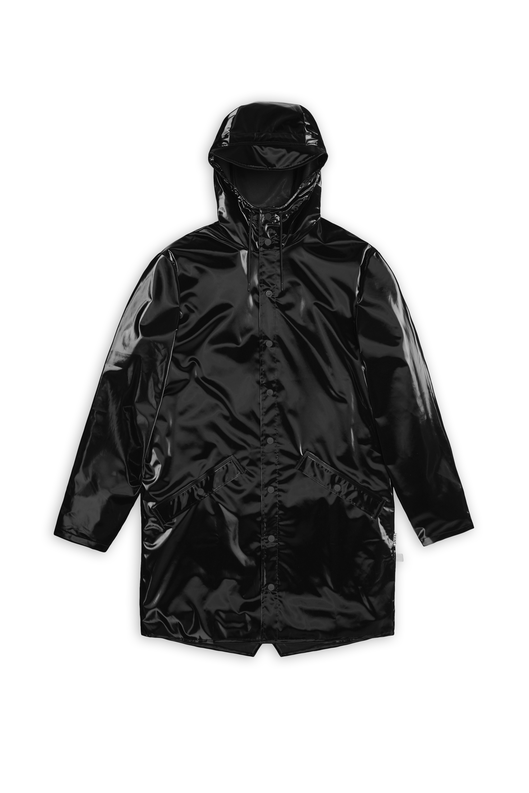 Waterproof hooded windbreaker coat Black