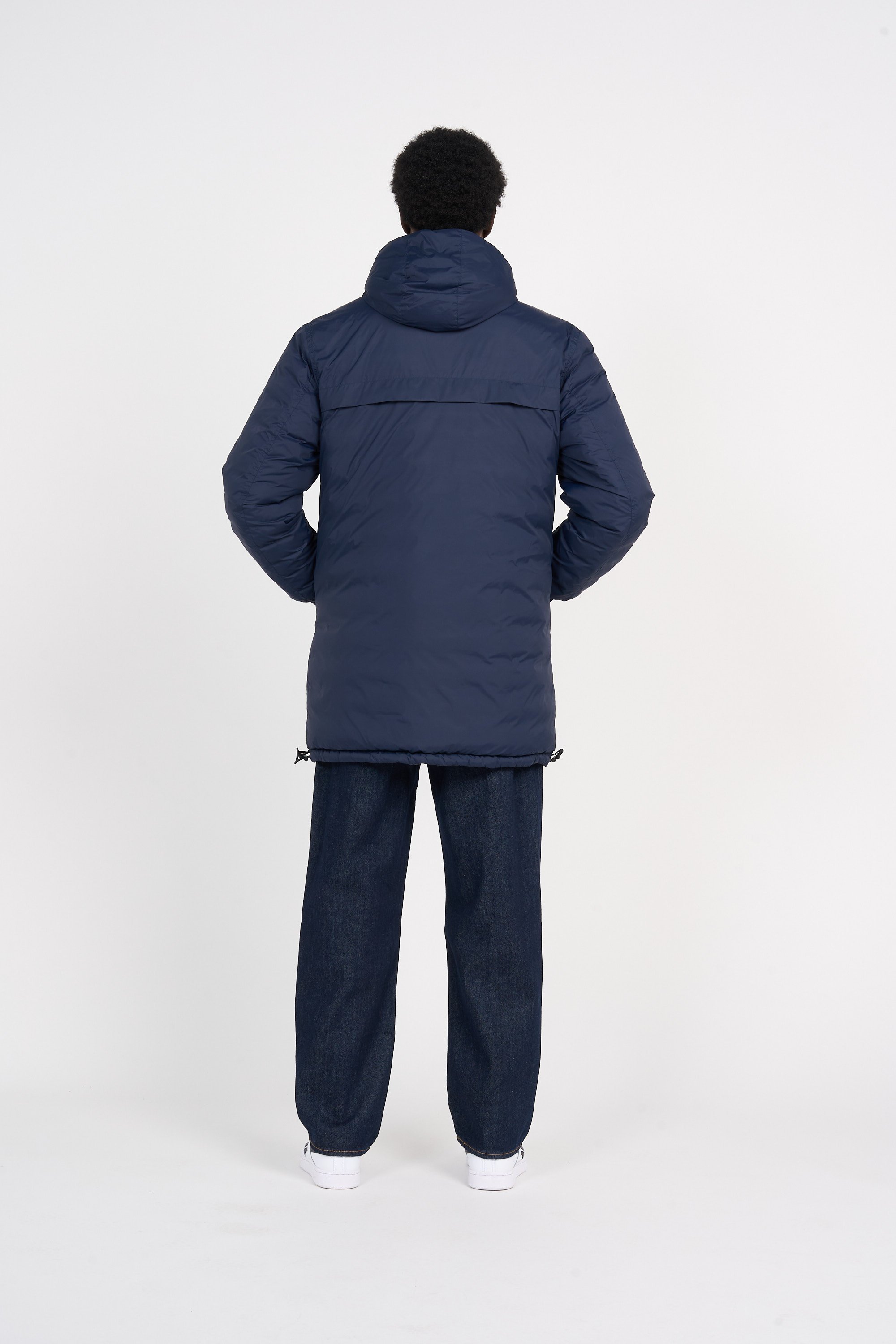 Lightweight quilted padded jacket with high neck Blue