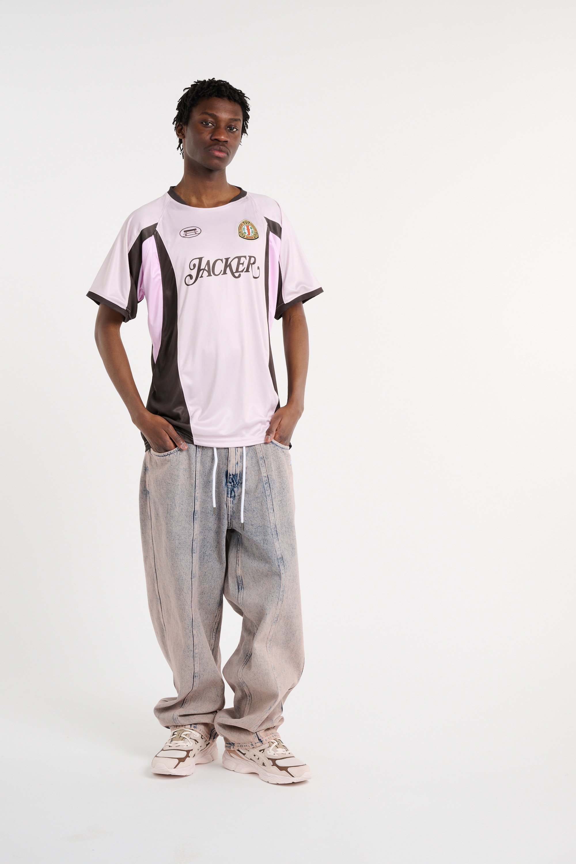 Regular-fit round-neck cotton T-shirt Black