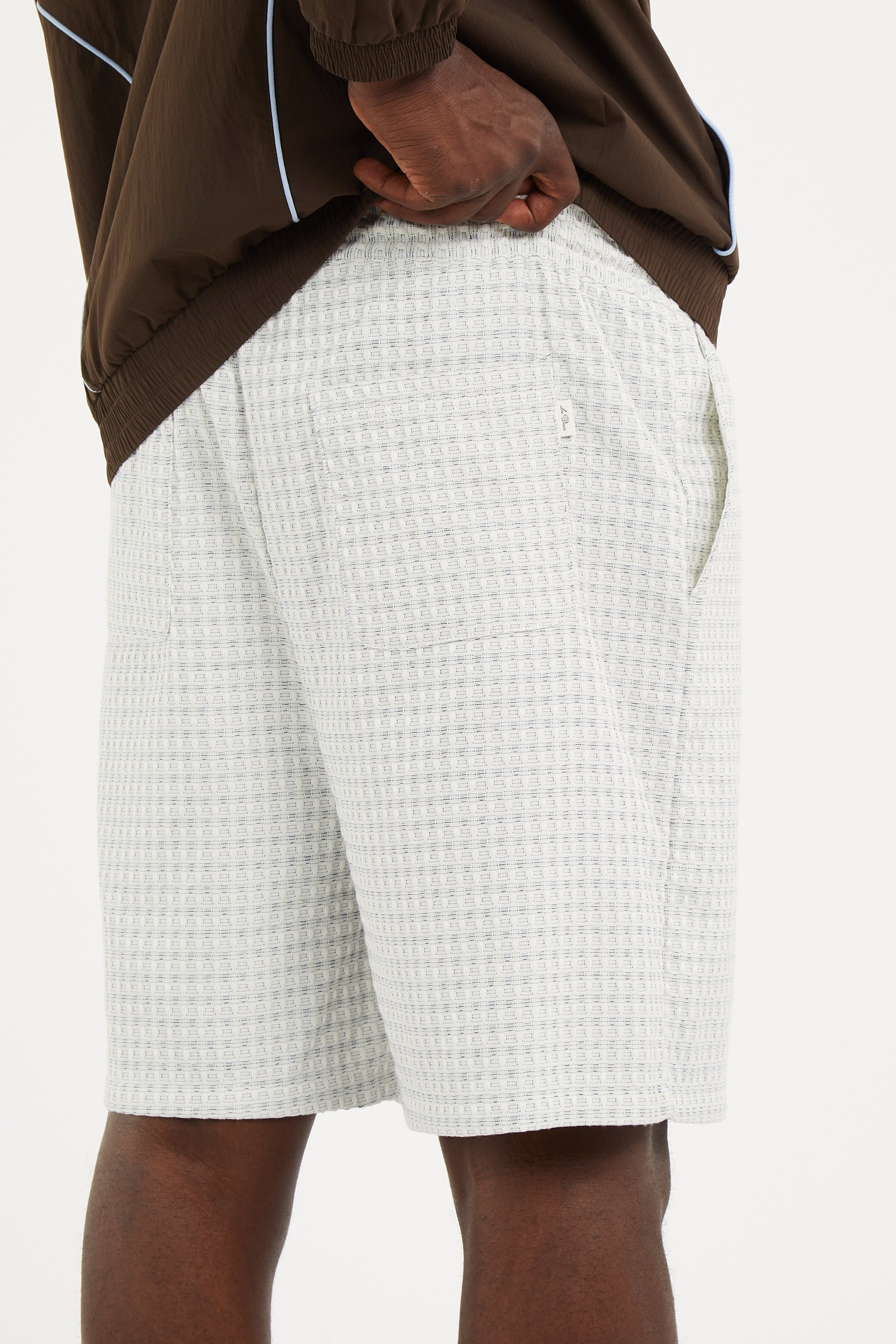 Straight cotton shorts | White LES DEUX Men