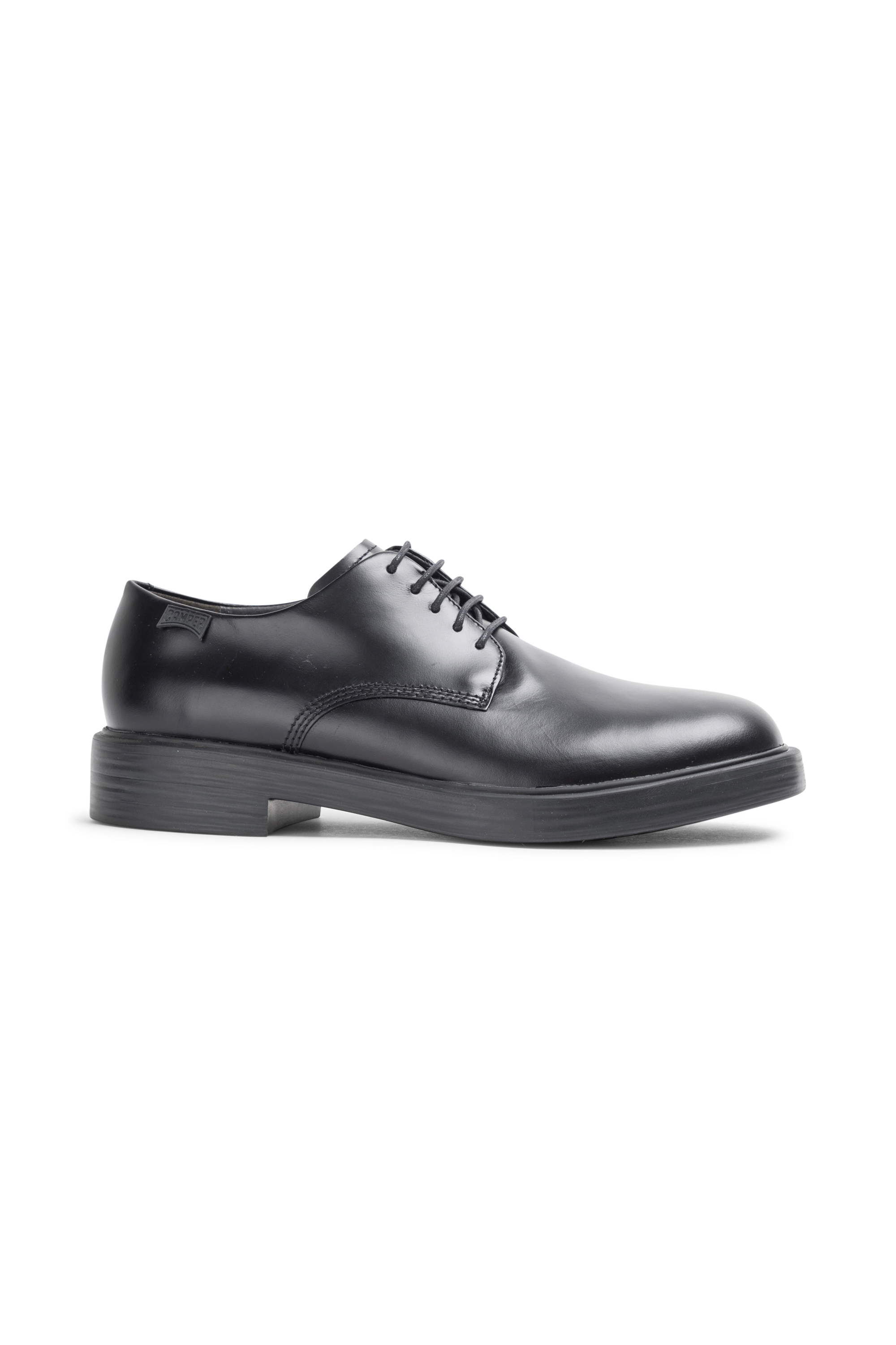 Leather deck shoes Black