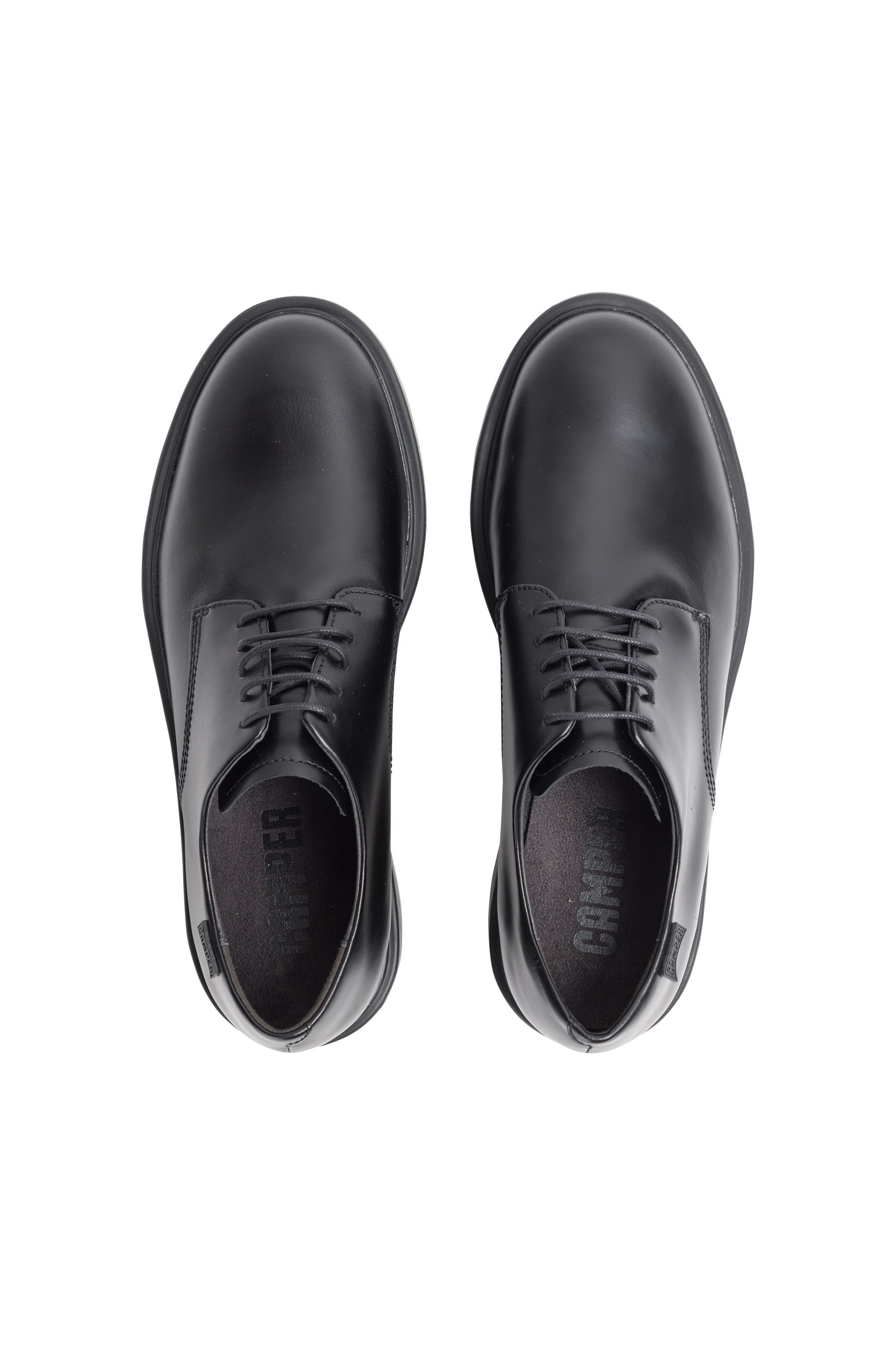 Leather deck shoes Black