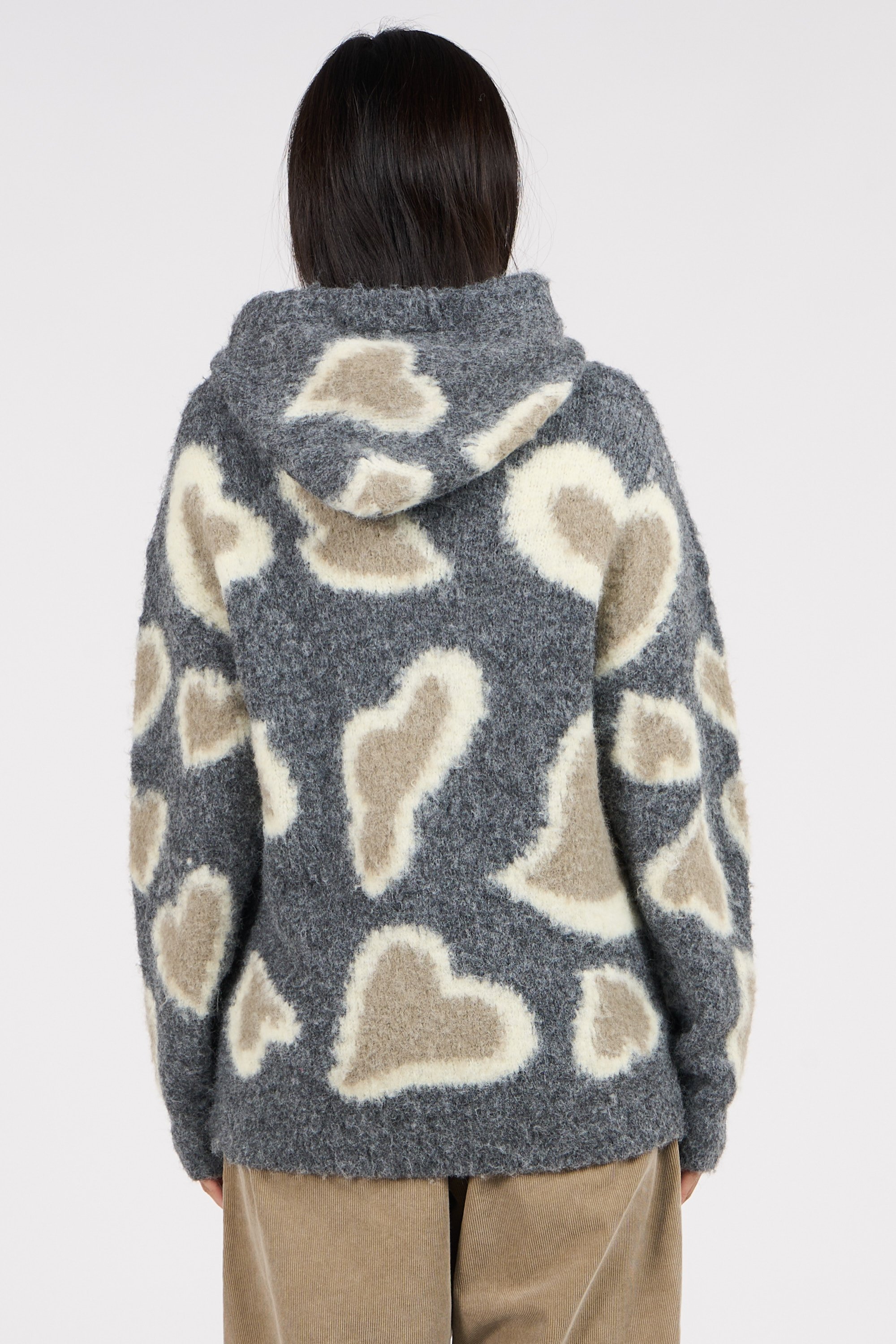 Hoodie Leopard in love Gris Open yy - Femme | Citadium