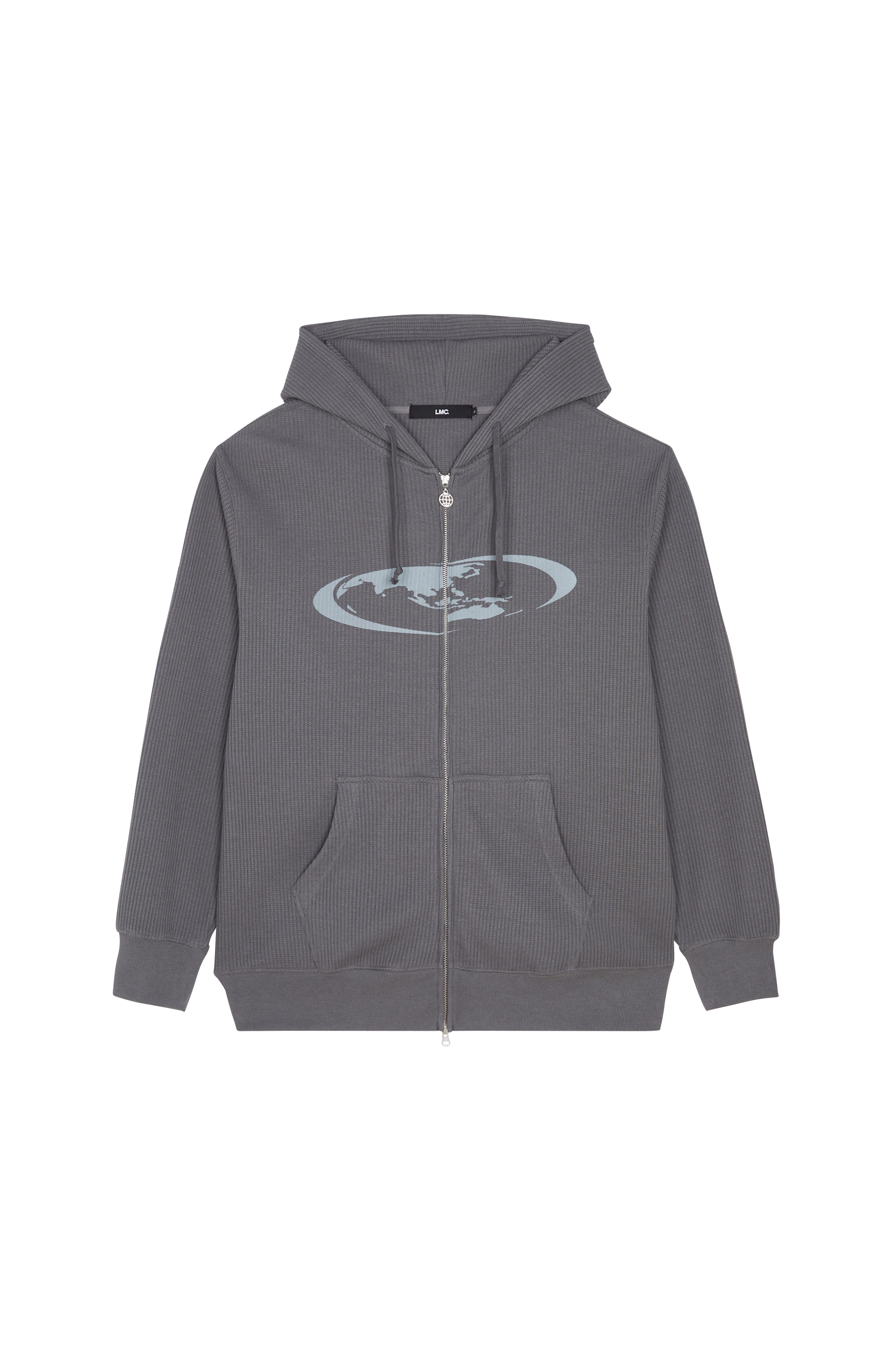 Regular-fit zip-up cotton-blend hoodie with Pony Player Multicolored