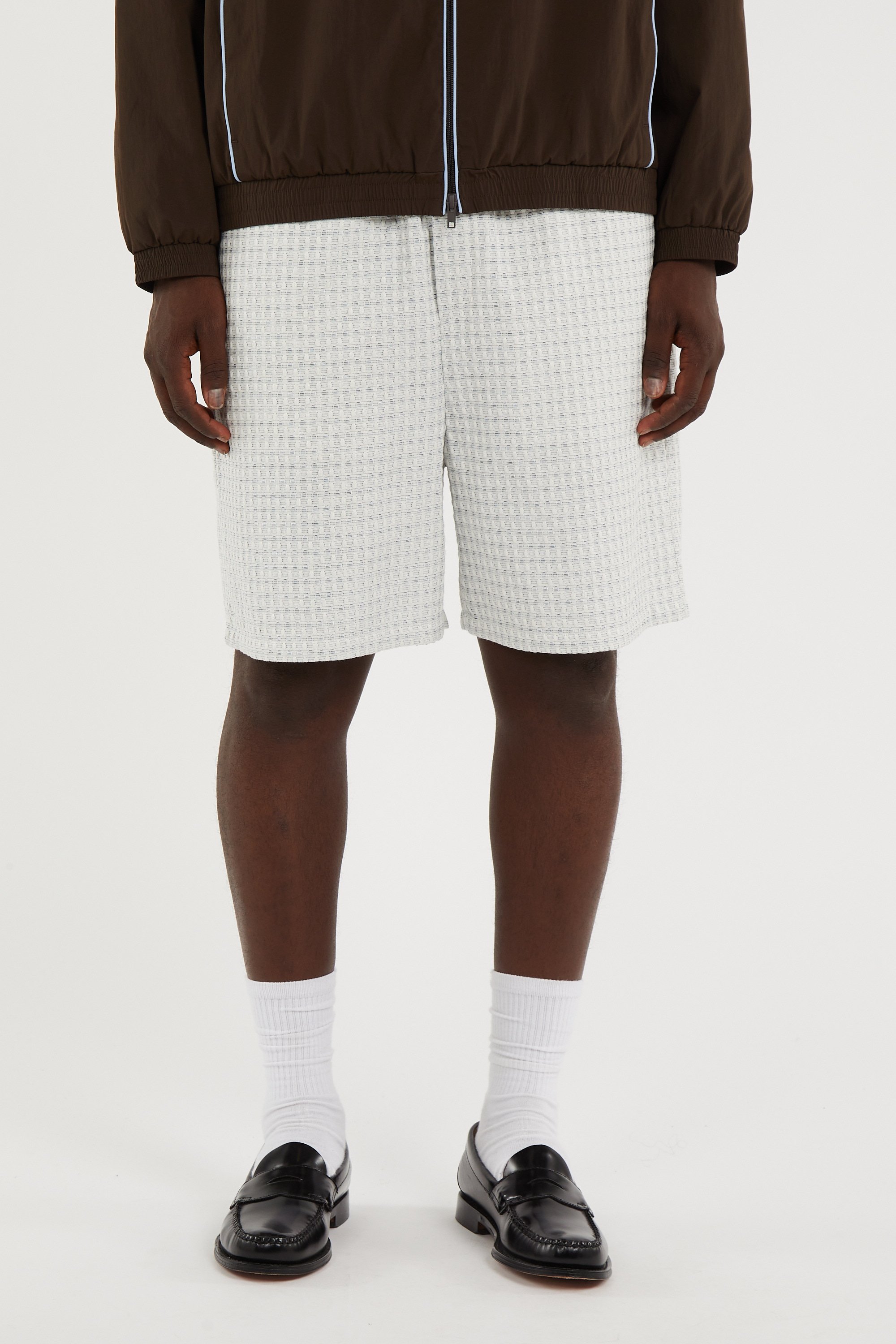 Straight cotton shorts | White LES DEUX Men