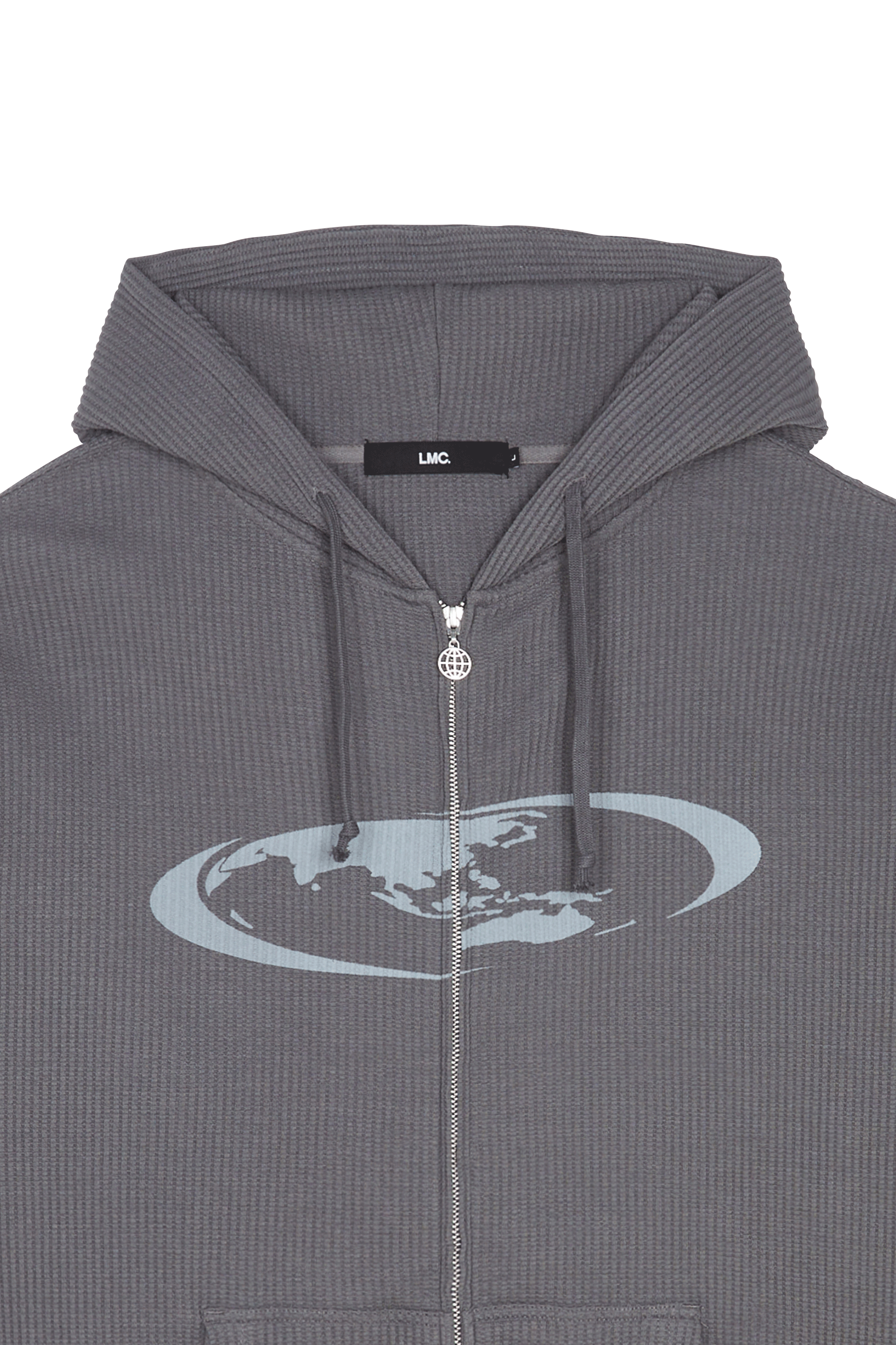 Regular-fit zip-up cotton-blend hoodie with Pony Player Multicolored