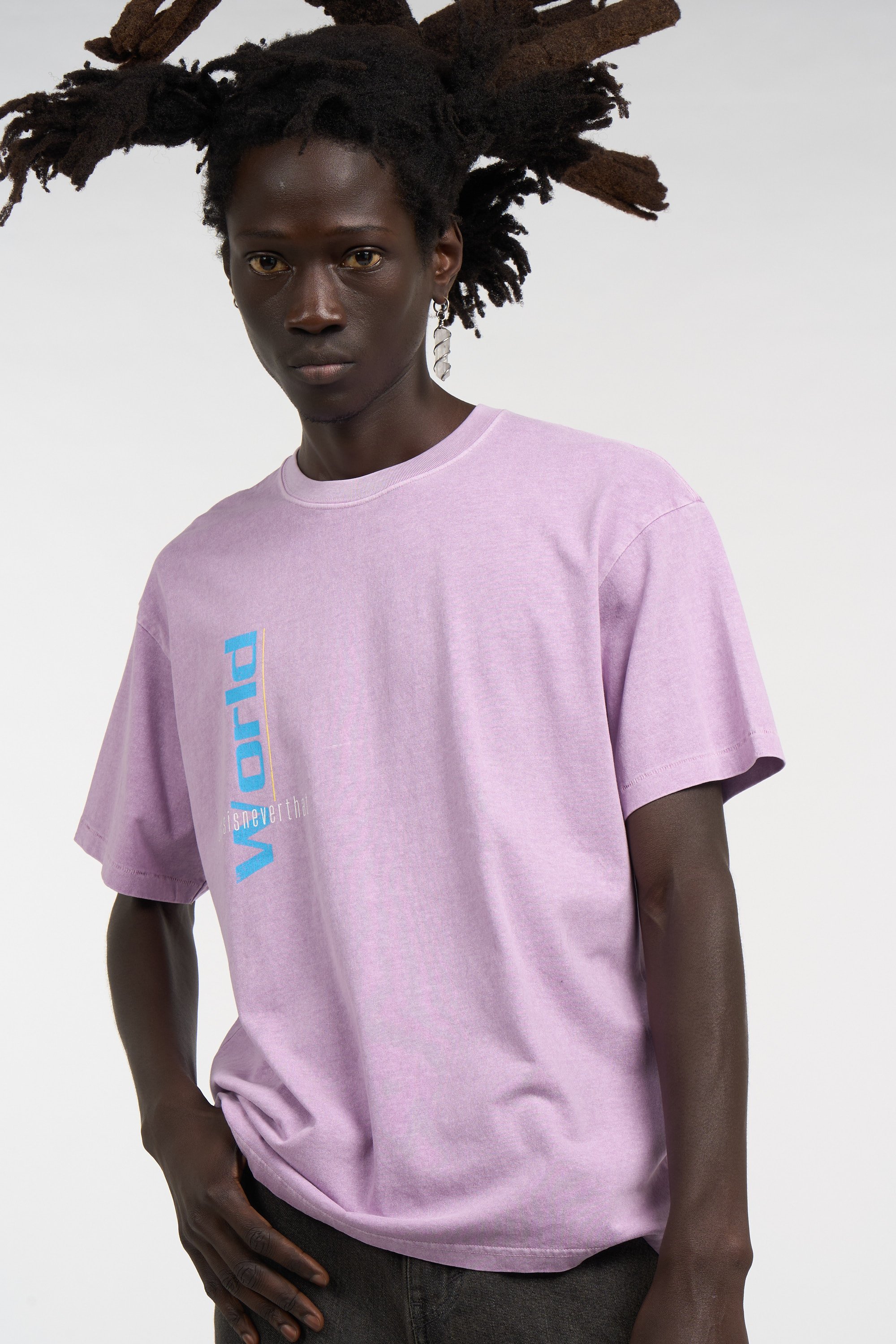 Regular-fit round-neck cotton T-shirt | Pink THISISNEVERTHAT Men