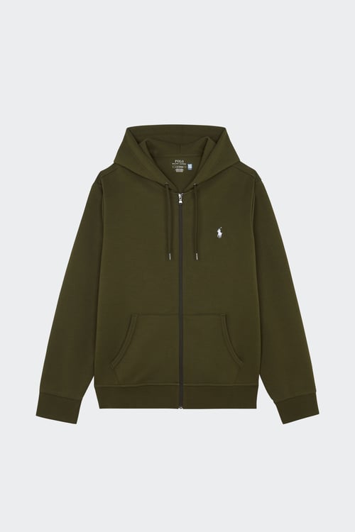 POLO RALPH LAUREN Hoodie zippé Kaki