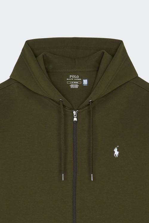 POLO RALPH LAUREN Hoodie zippé Kaki