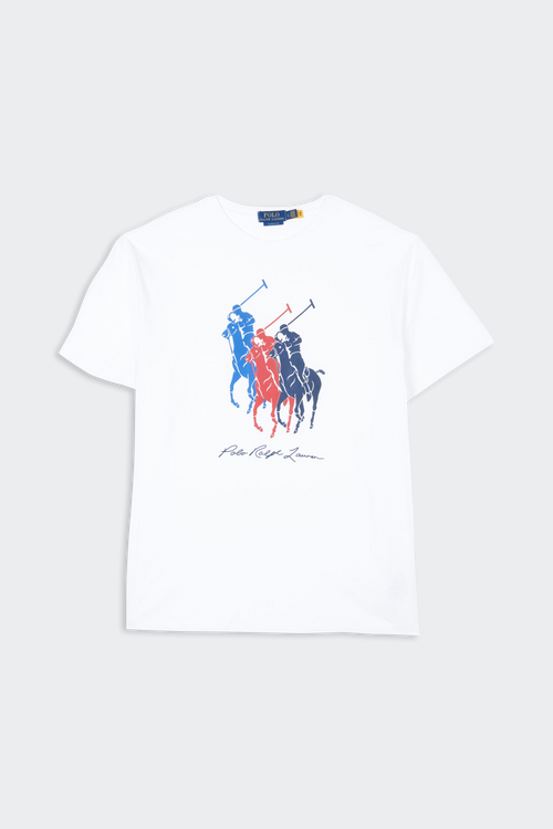 Polo Ralph Lauren Tee-Shirt Col Rond Homme Blanc Tailles s Coloris Blanc