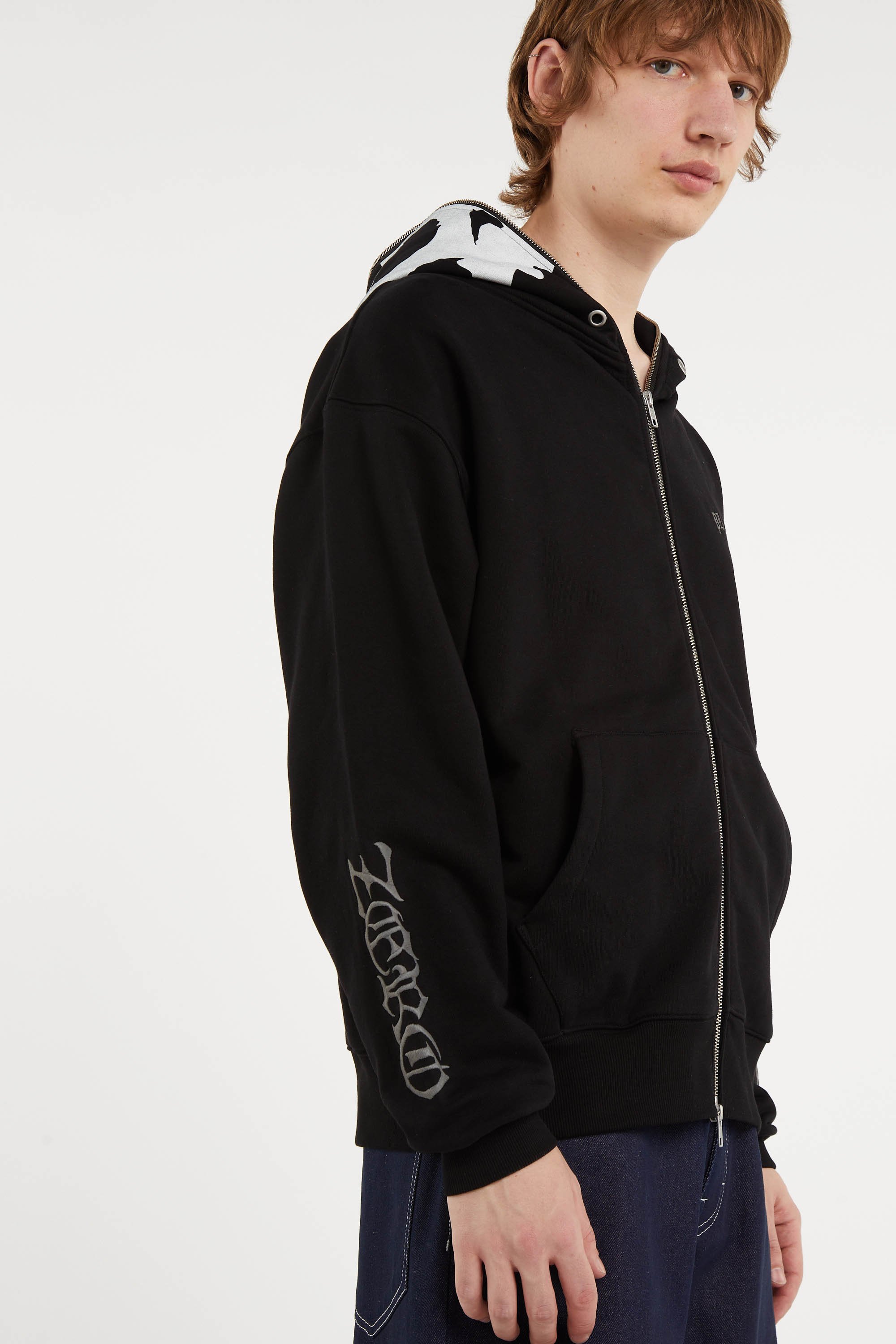 Sweat oversize en coton Noir