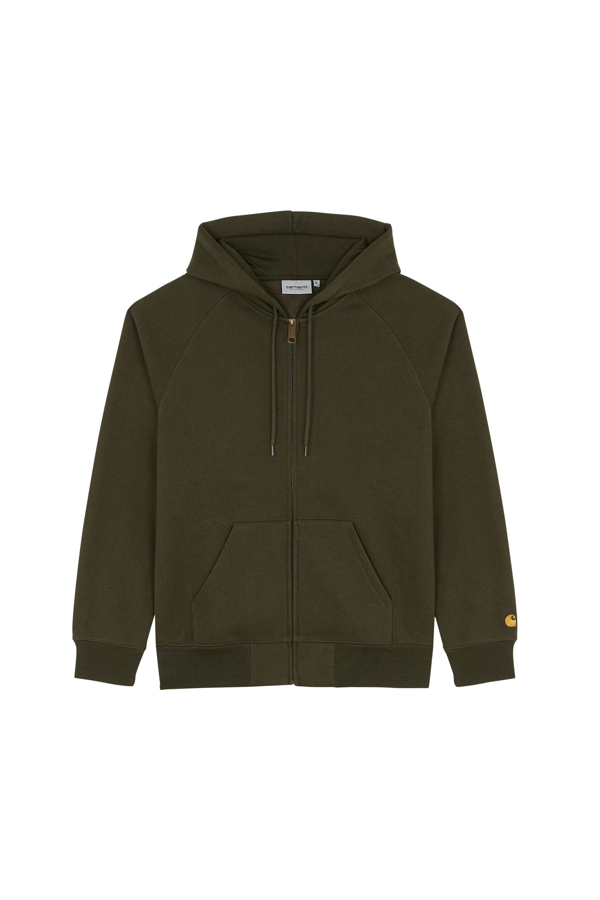 Hoodie zippé Kaki
