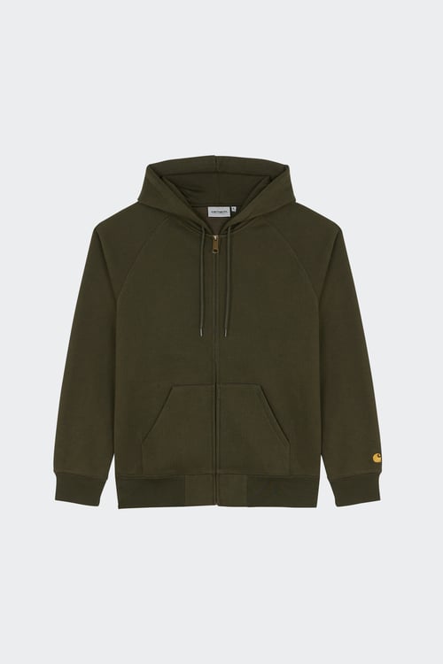 CARHARTT WIP Hoodie zippé Kaki