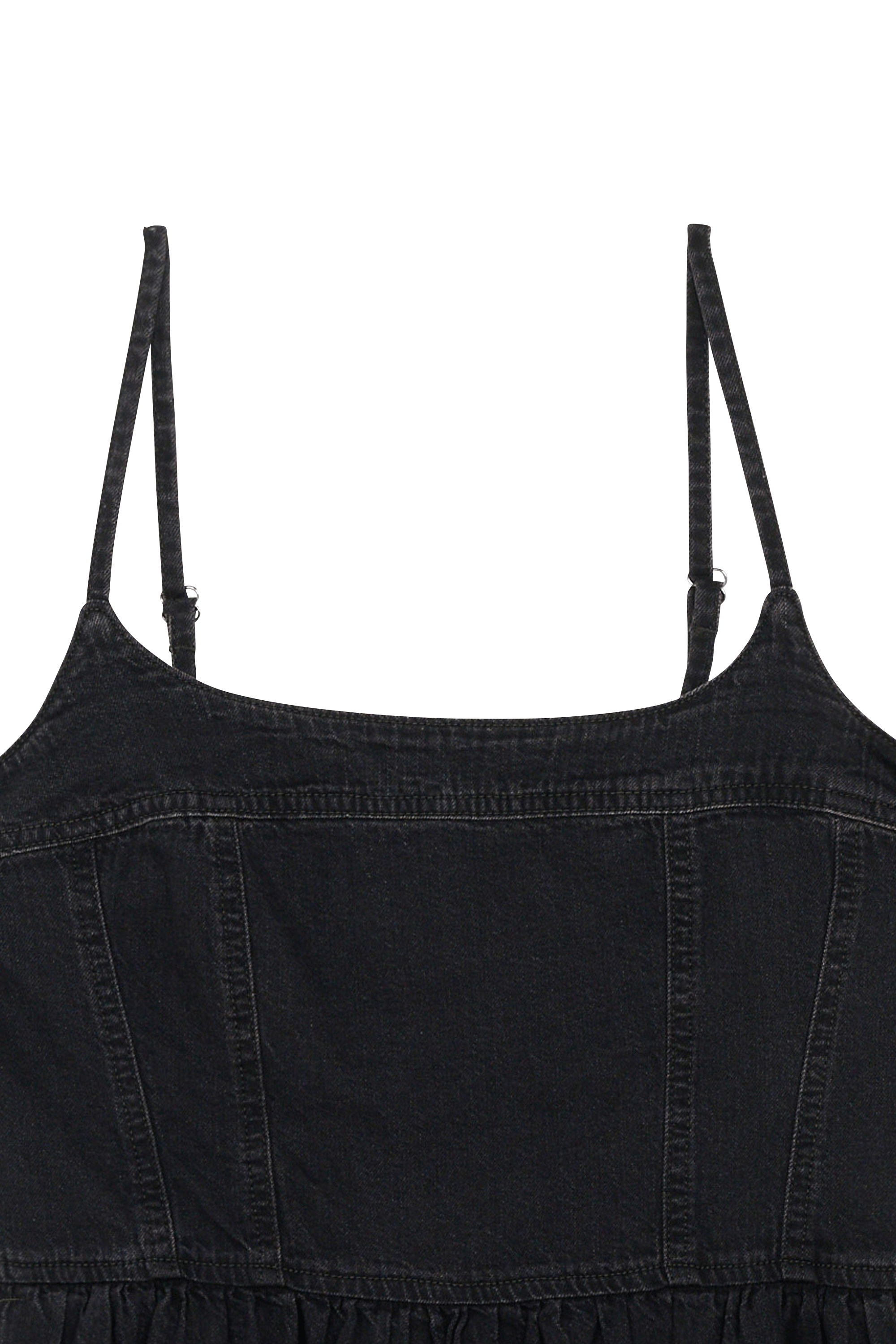 Robe courte en jean Noir