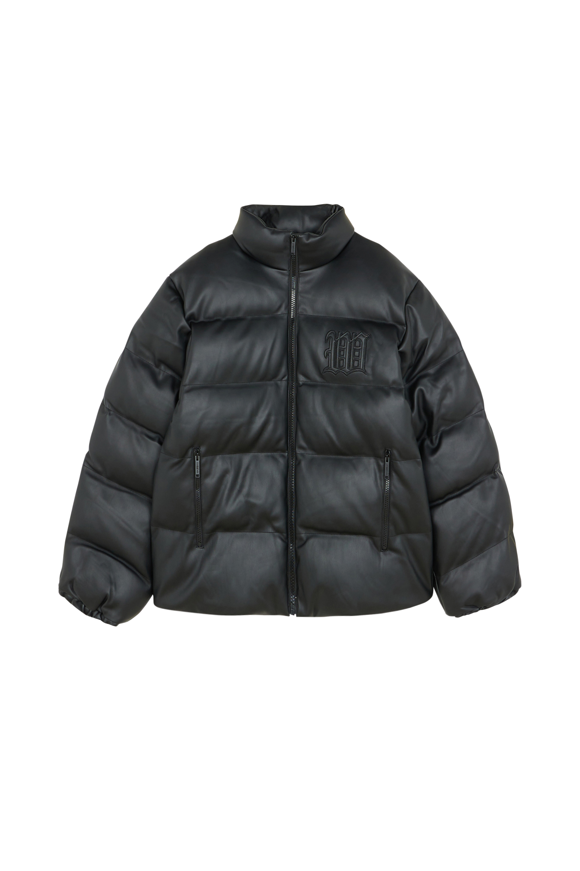 Lightweight quilted padded jacket with high neck Black