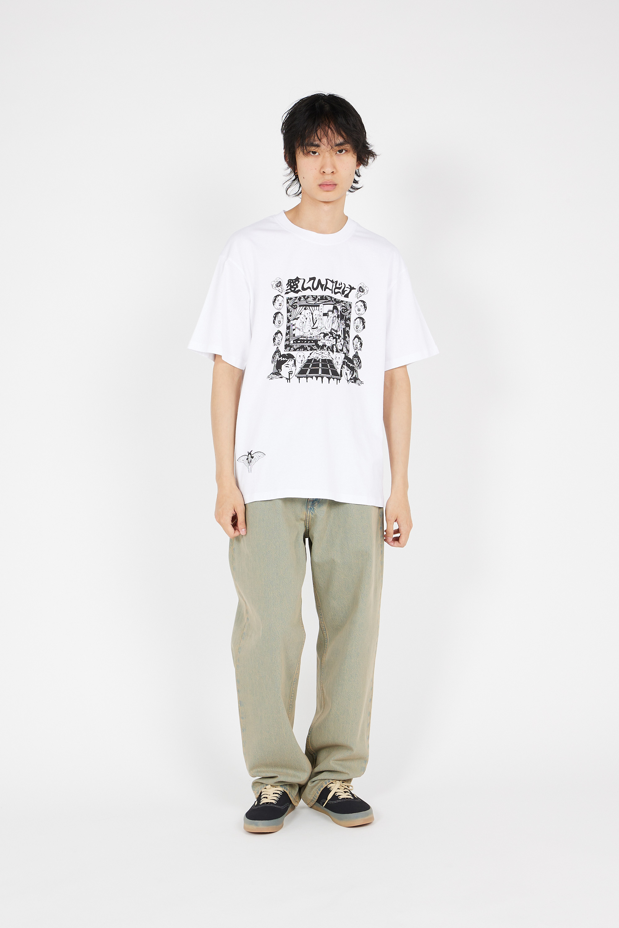 Regular-fit round-neck cotton T-shirt White