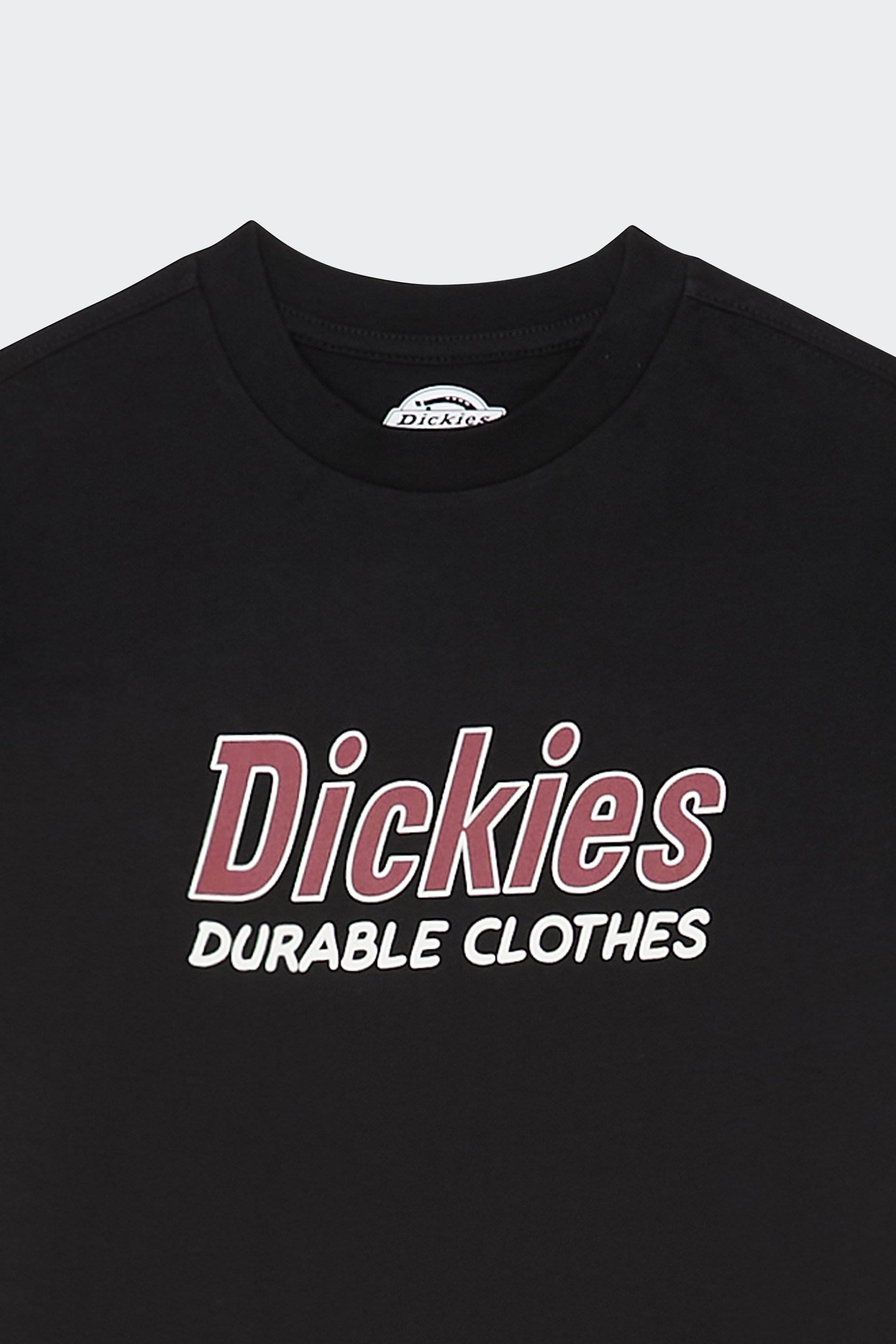 Regular-fit round-neck cotton T-shirt | Black by DICKIES Regular-fit round-neck cotton T-shirt Black