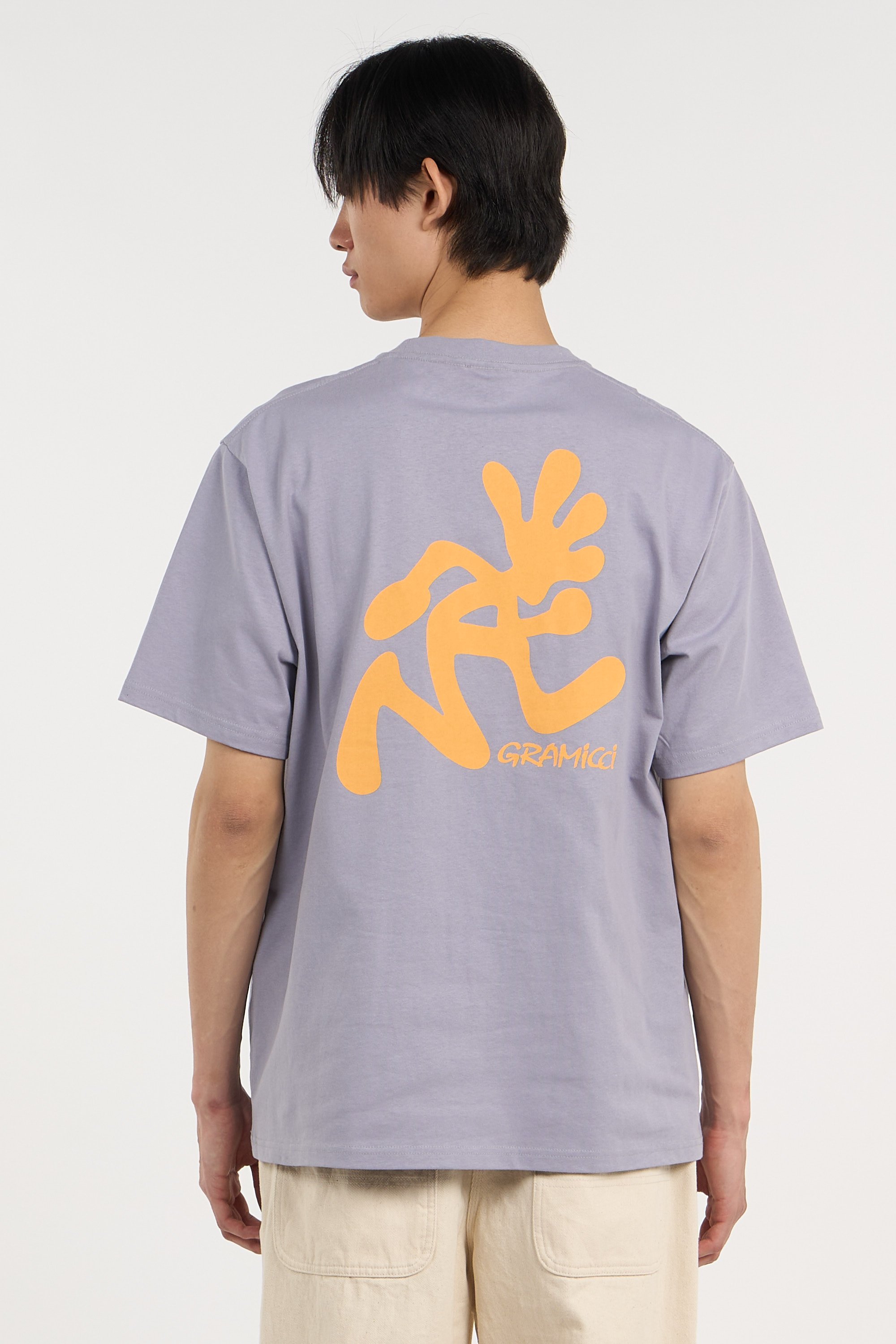 Regular-fit round-neck cotton T-shirt Purple