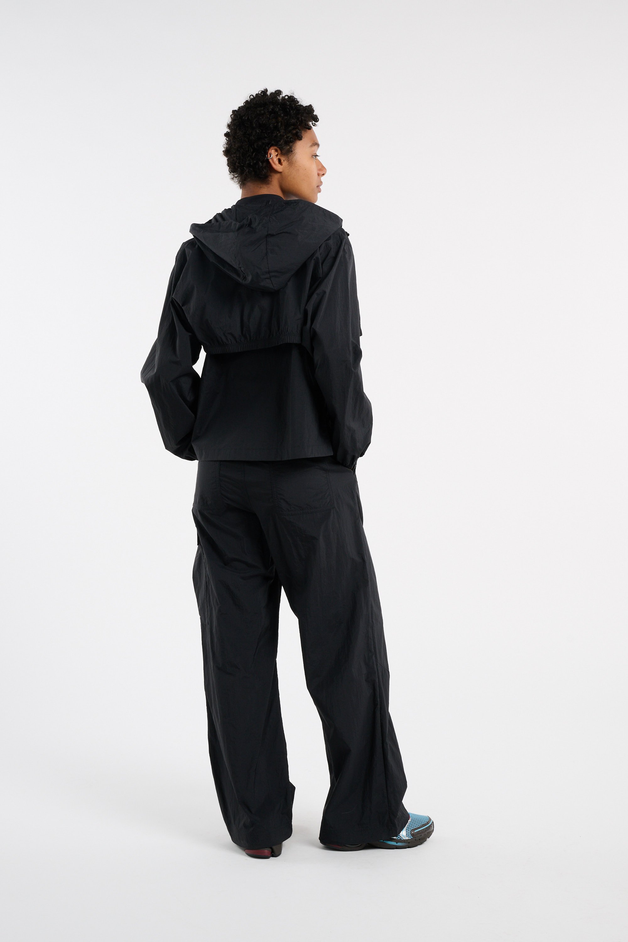 Regular-fit round-neck cotton T-shirt Black