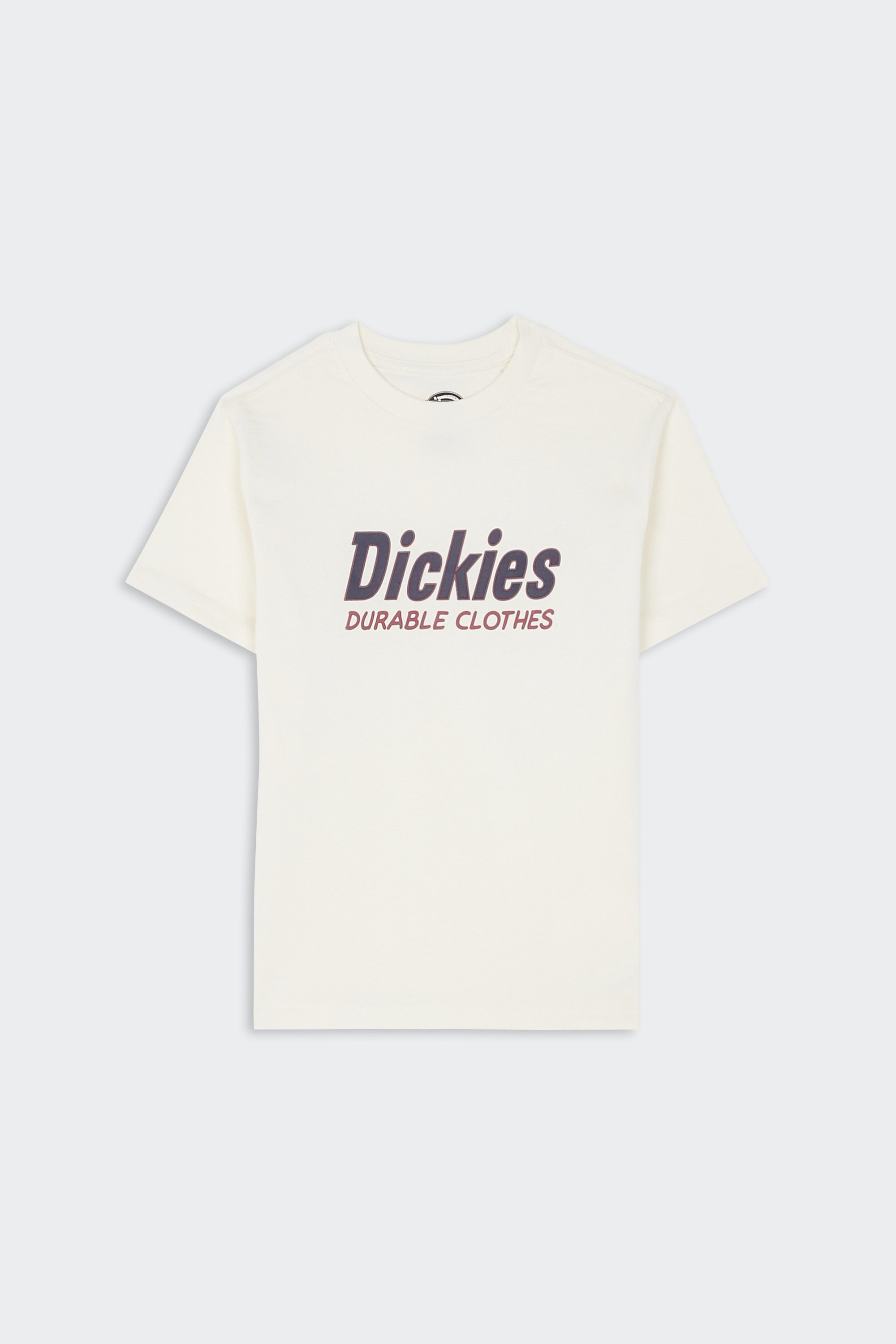 Regular-fit round-neck cotton T-shirt | White by DICKIES Regular-fit round-neck cotton T-shirt White