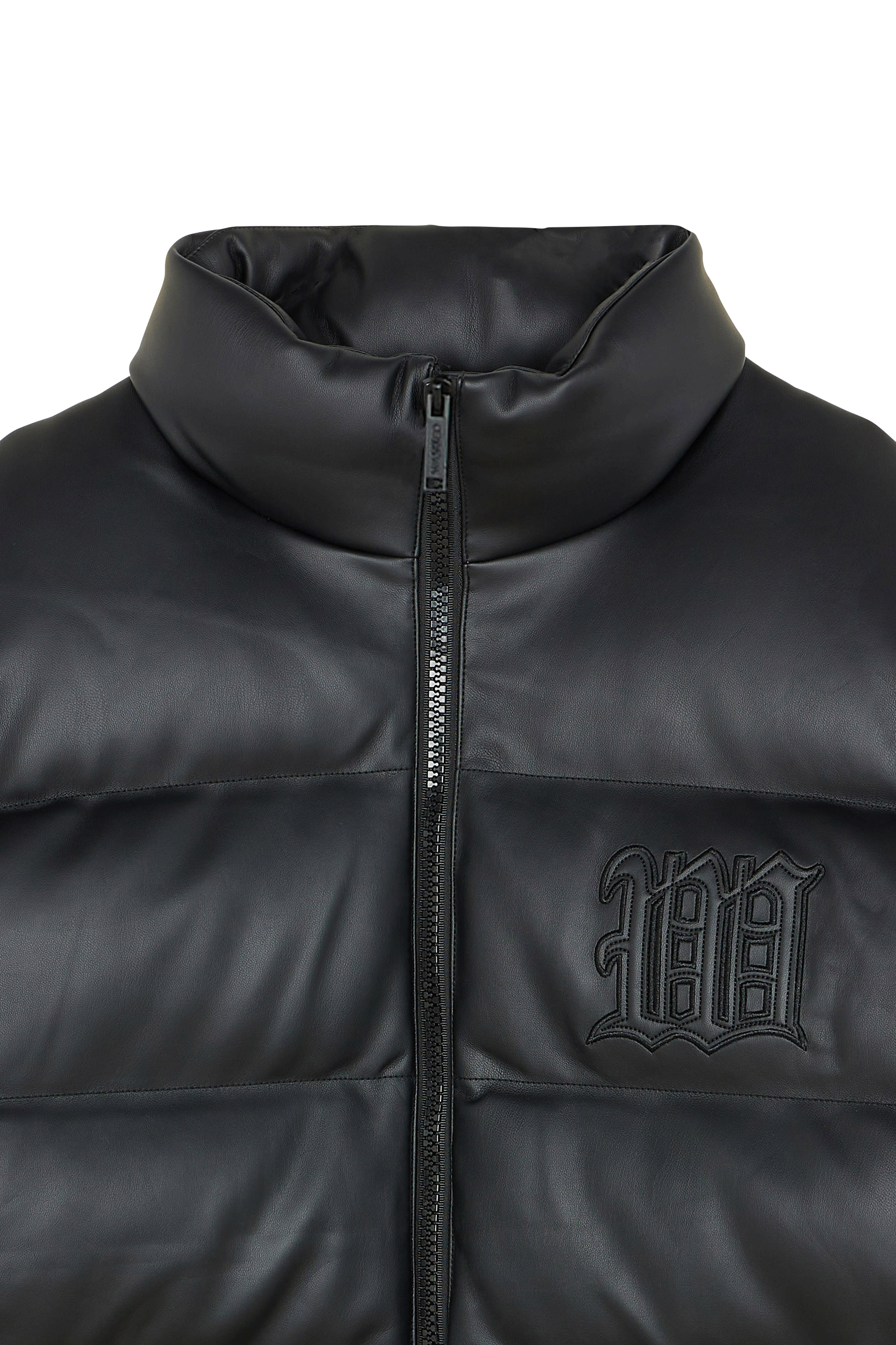 Lightweight quilted padded jacket with high neck Black