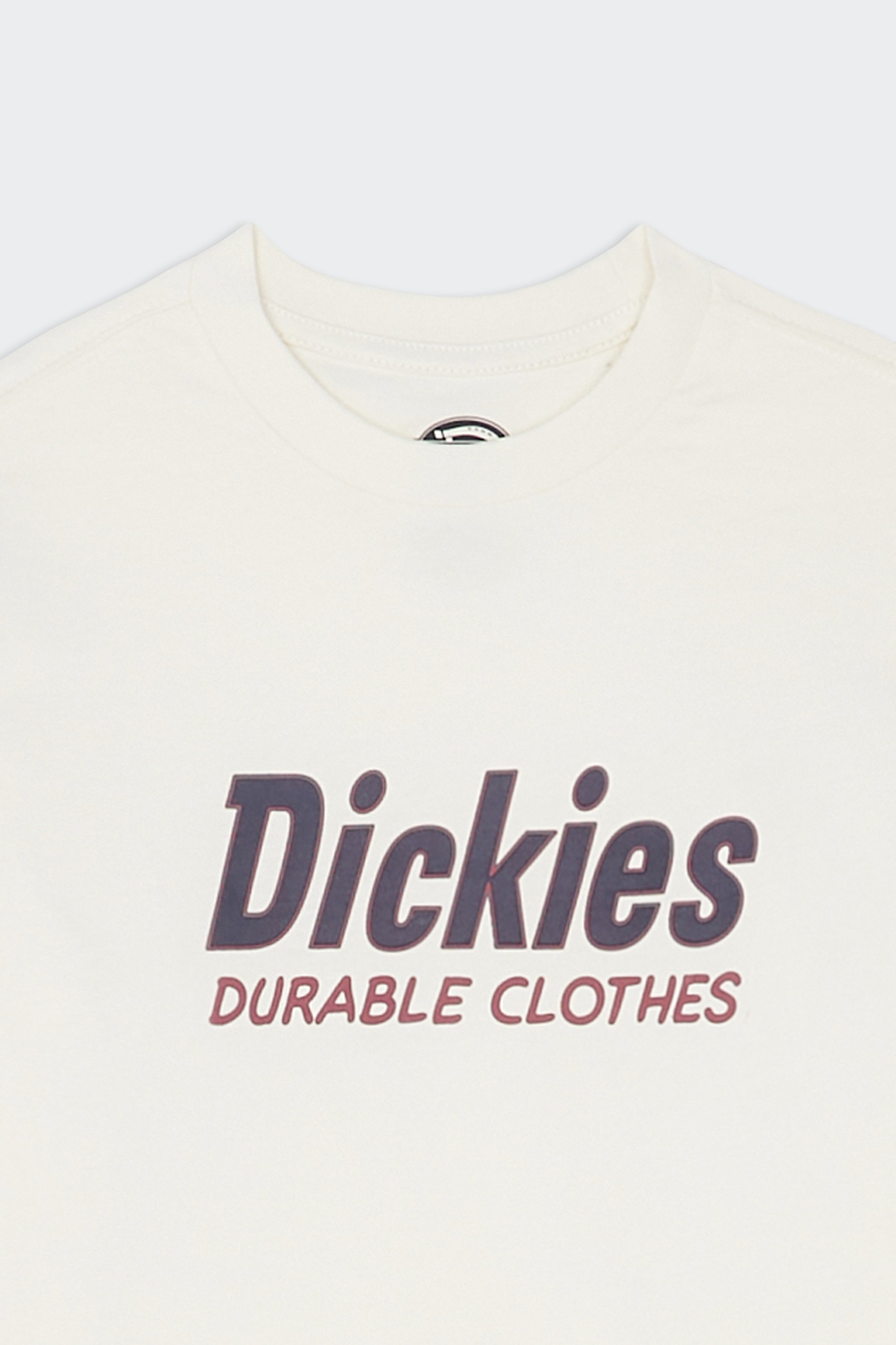 Regular-fit round-neck cotton T-shirt | White by DICKIES Regular-fit round-neck cotton T-shirt White