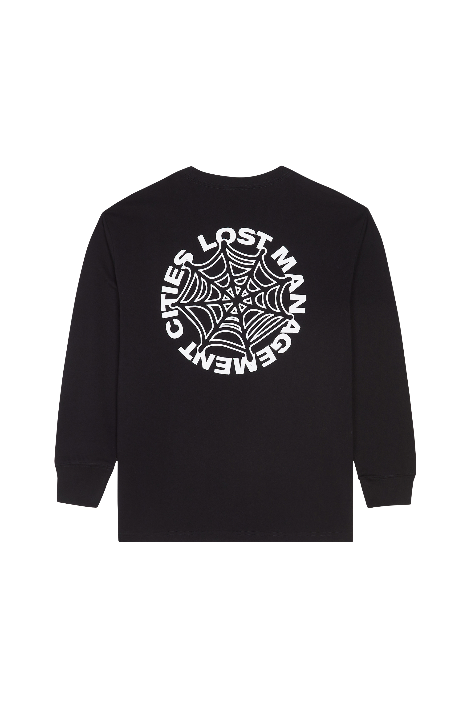 Regular-fit round-neck cotton T-shirt Black