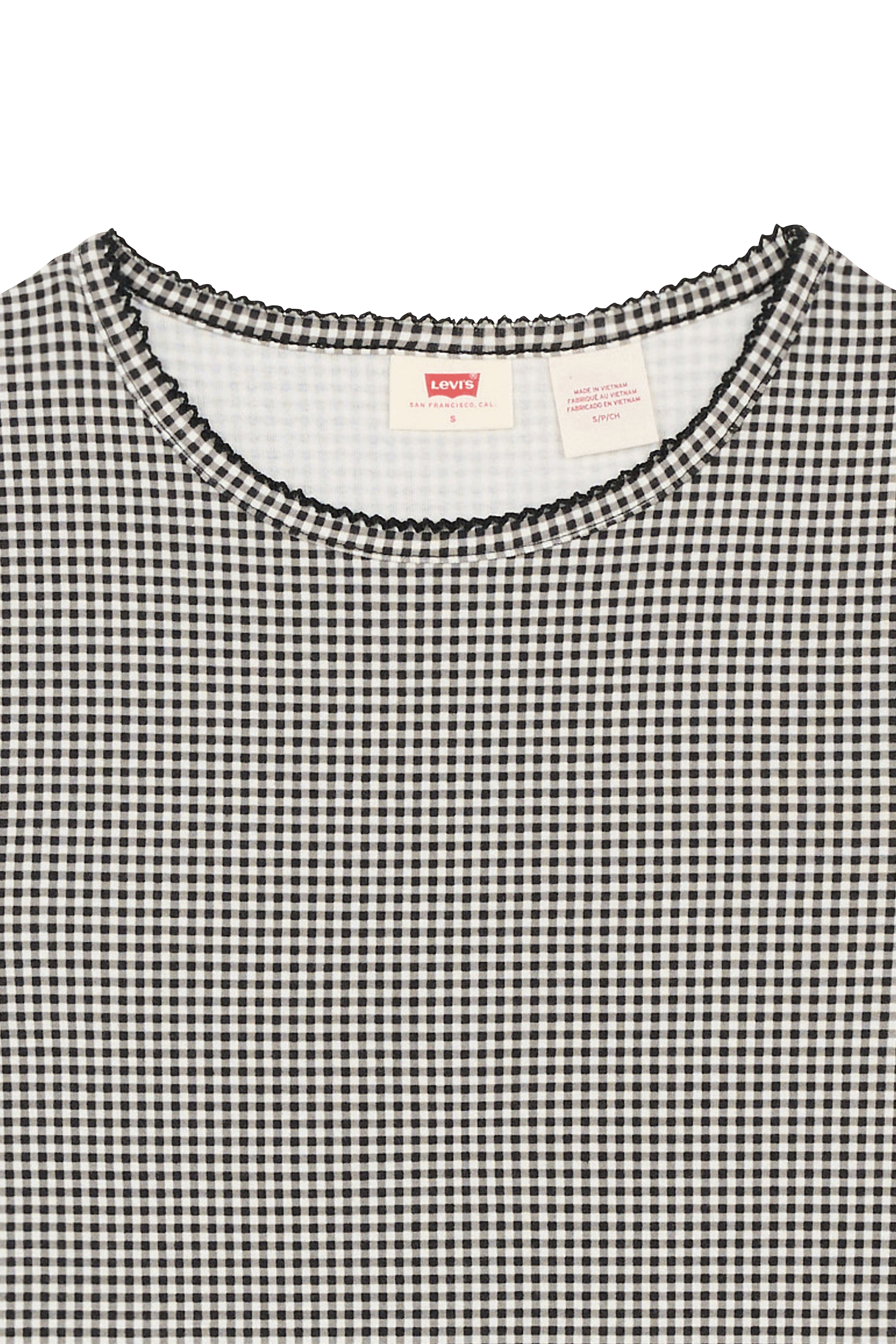 T-shirt moulant en coton mélangé Noir