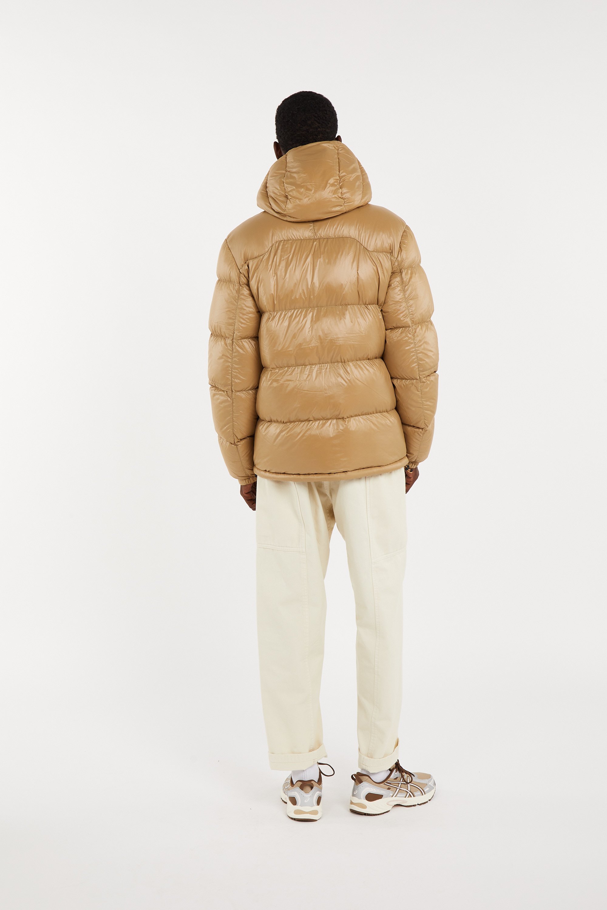 Zipped high-neck colorblock padded jacket with hood | Beige POLO RALPH LAUREN Men