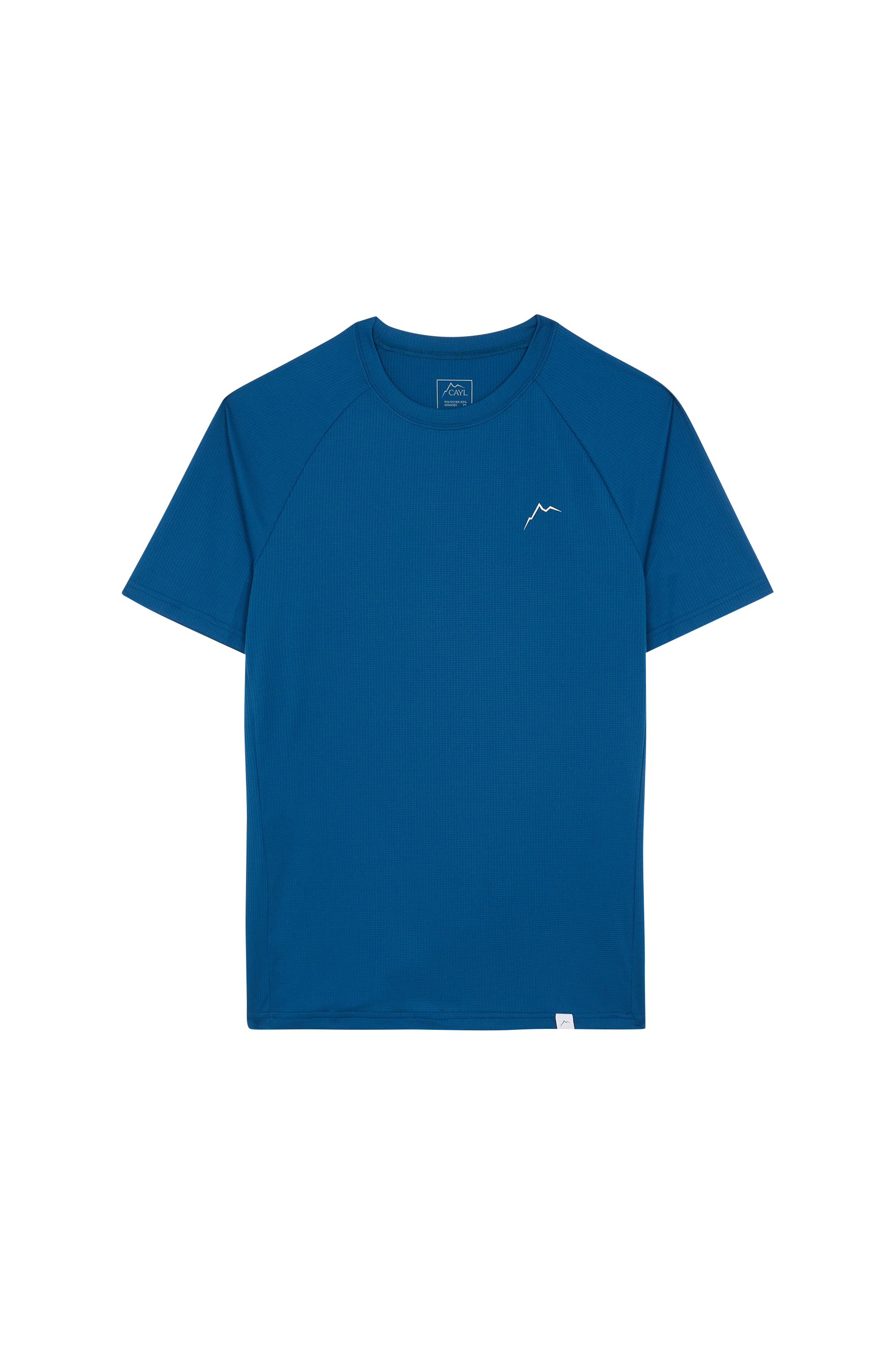 Regular-fit round-neck cotton T-shirt Blue